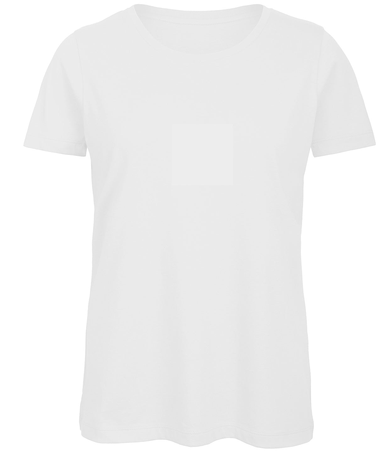 Tryck din logga på T-shirts från B&C Collection - Anpassa B&C Inspire T-Shirt -Dam i färgen Vit för företag, föreningar och privatpersoner