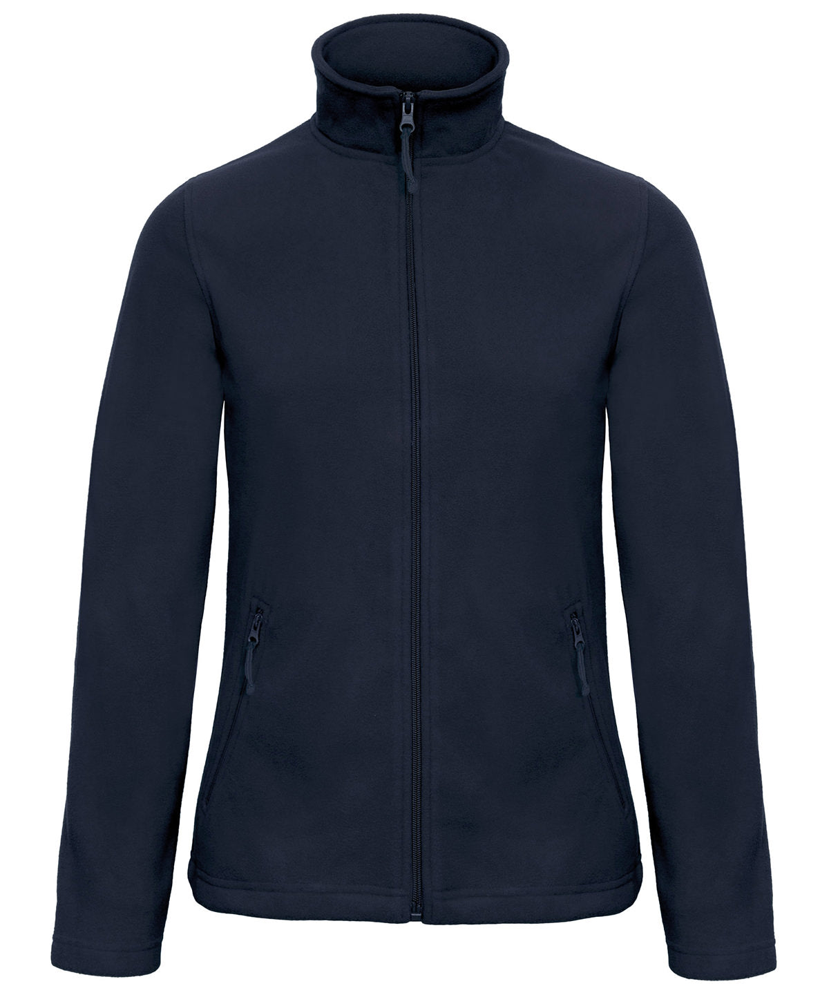 Tryck din logga på Fleece från B&C Collection - Anpassa B&C ID.501 fleece /damer i färgen Marinblå för företag, föreningar och privatpersoner