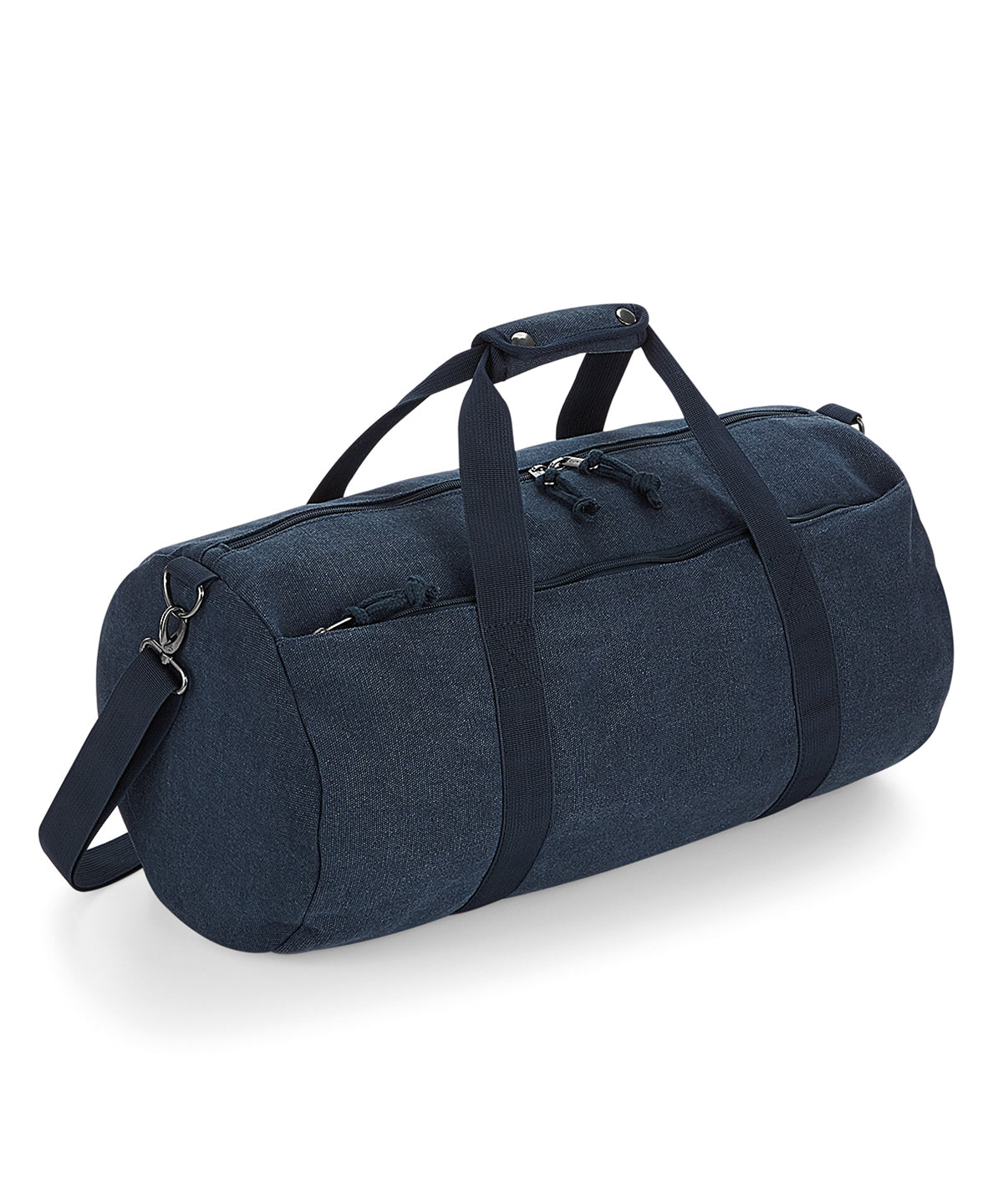 Tryck din logga på Väskor från Bagbase - Anpassa Tunnväska i vintage canvas i färgen Marinblå One Size för företag, föreningar och privatpersoner