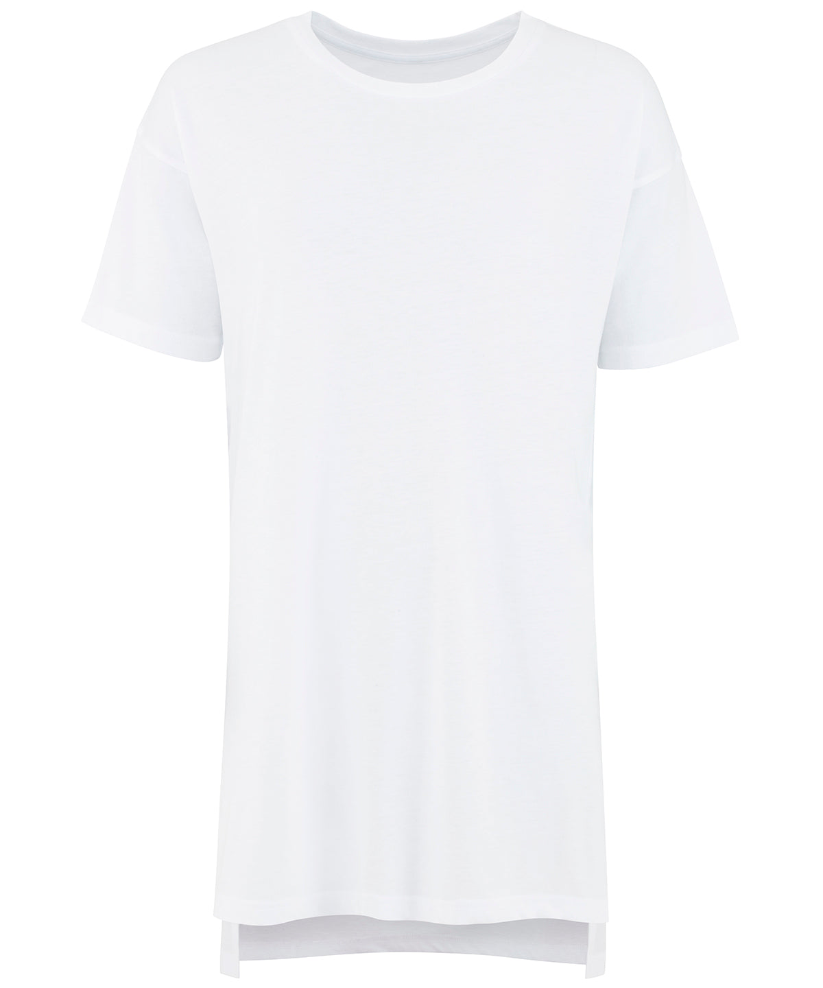 Tryck din logga på T-shirts från Comfy Co - Anpassa Gals överdimensionerad lounge T i färgen Vit för företag, föreningar och privatpersoner