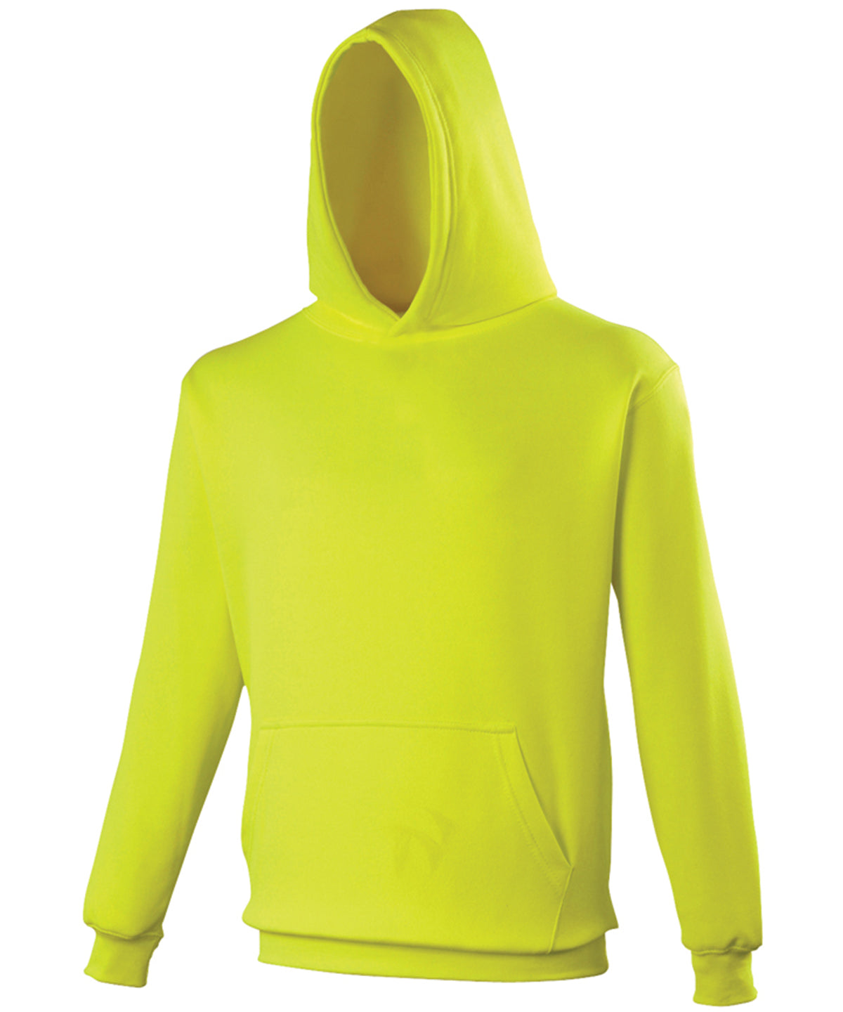 Tryck din logga på Hoodies från AWDis Just Hoods - Anpassa AWDis Just Hoods - Elektrisk Hoodie för barn i färgen Neon gul för företag, föreningar och privatpersoner
