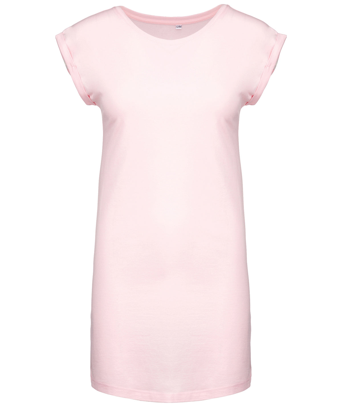 Tryck din logga på T-shirts från Kariban - Anpassa Long T-shirt for Women i färgen Ljusrosa för företag, föreningar och privatpersoner