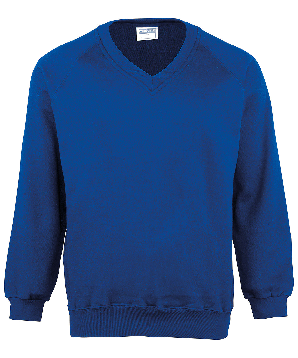 Tryck din logga på Sweatshirts från Maddins - Anpassa Barn Coloursure v-ringad tröja i färgen Royal för företag, föreningar och privatpersoner