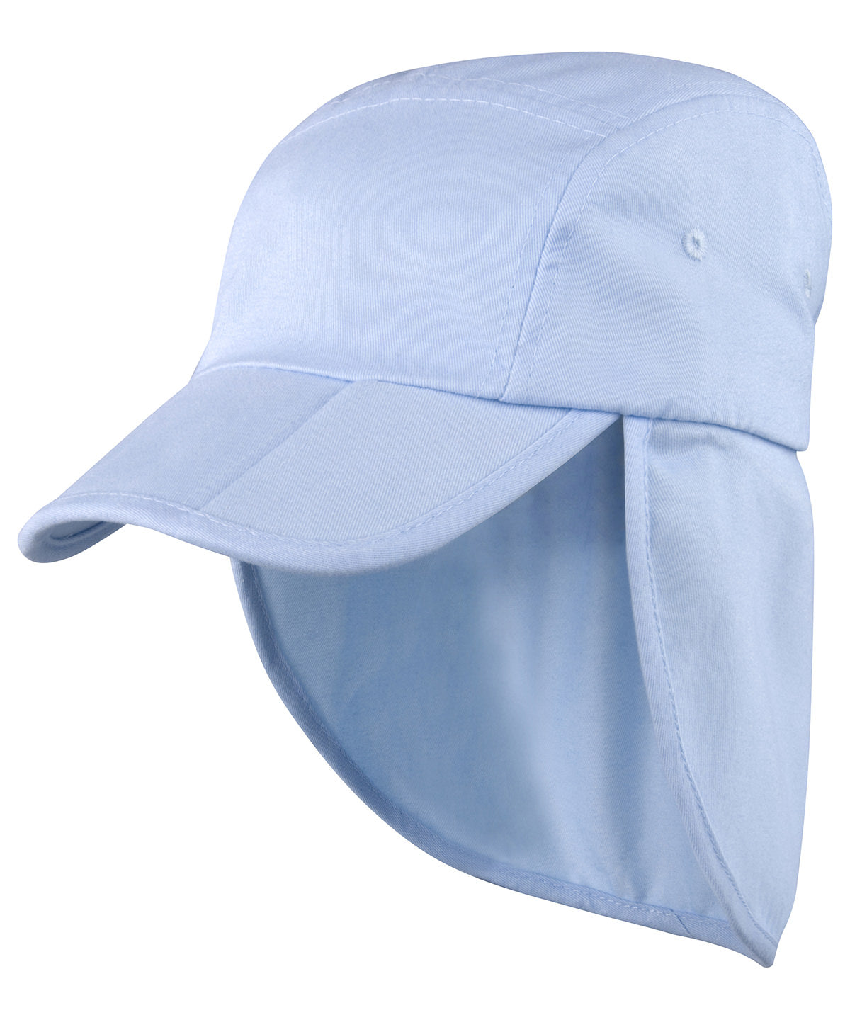 Tryck din logga på Kepsar från Result Headwear - Anpassa Junior hopfällbar legionärsmössa i färgen Himmelblå One Size för företag, föreningar och privatpersoner