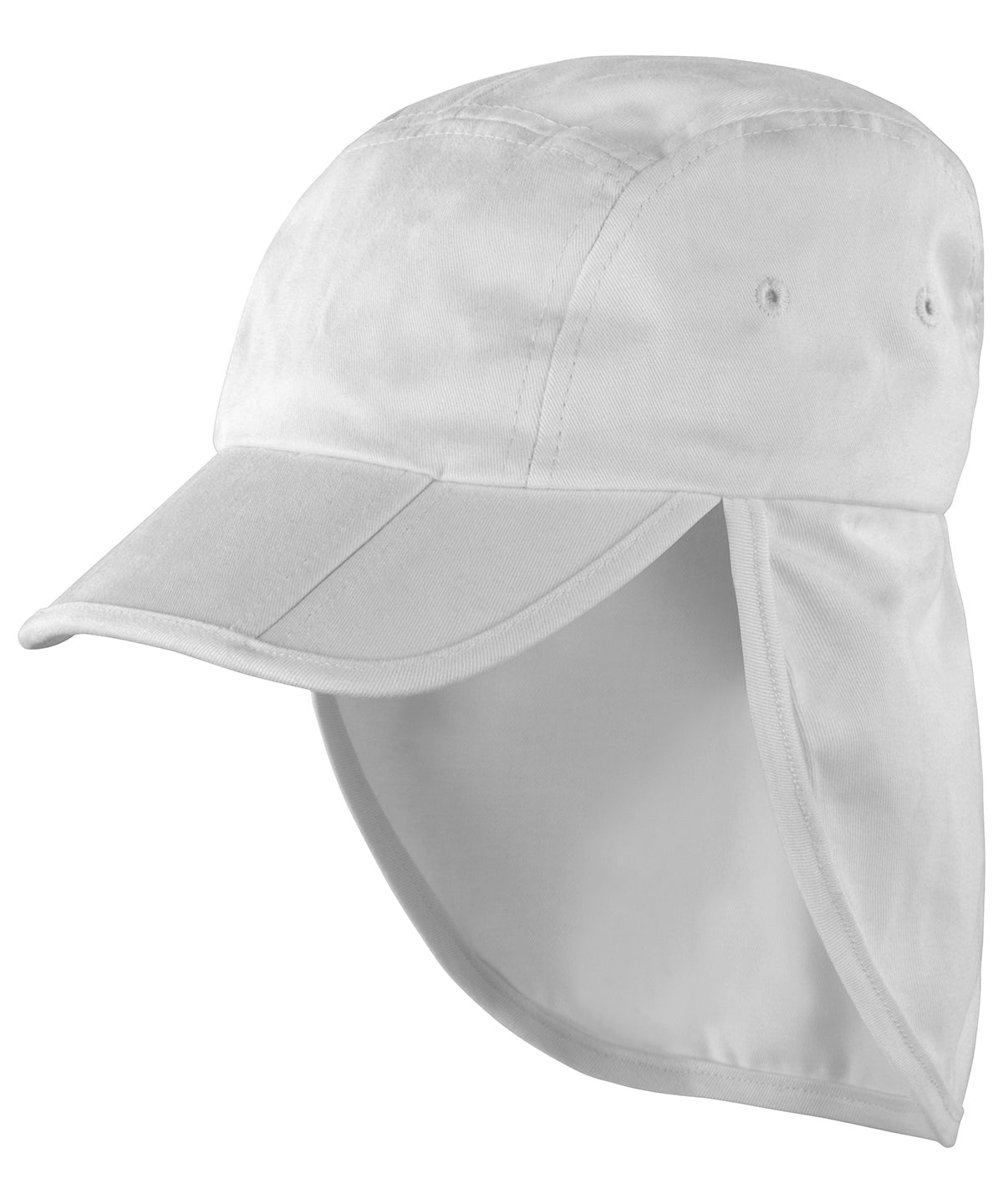 Tryck din logga på Kepsar från Result Headwear - Anpassa Uppfällbar legionärsmössa i färgen Vit One Size för företag, föreningar och privatpersoner