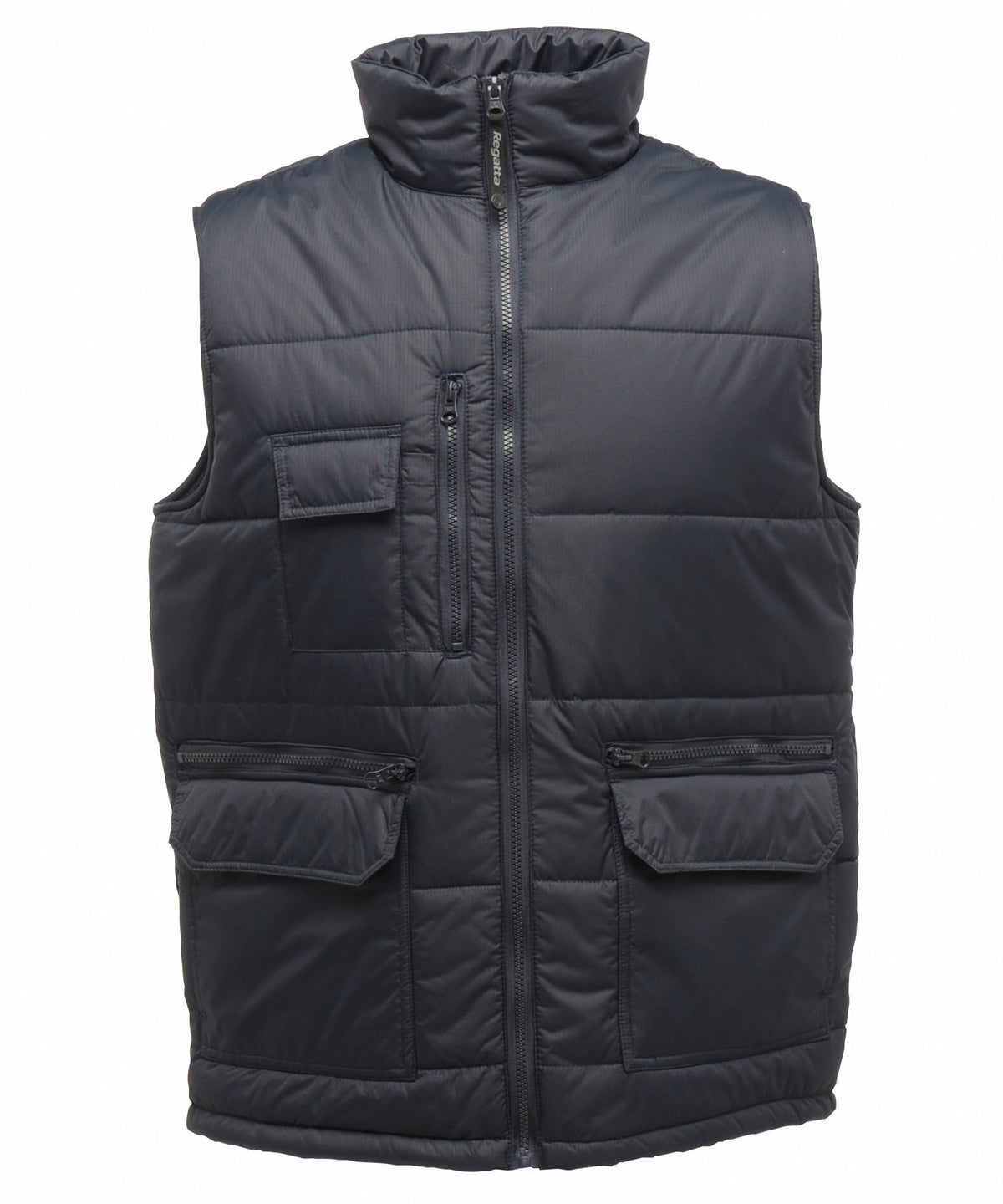 Tryck din logga på Termovästar från Regatta Professional - Anpassa Steller Bodywarmer med dragkedja och flera dragkedjor i färgen Marinblå för företag, föreningar och privatpersoner