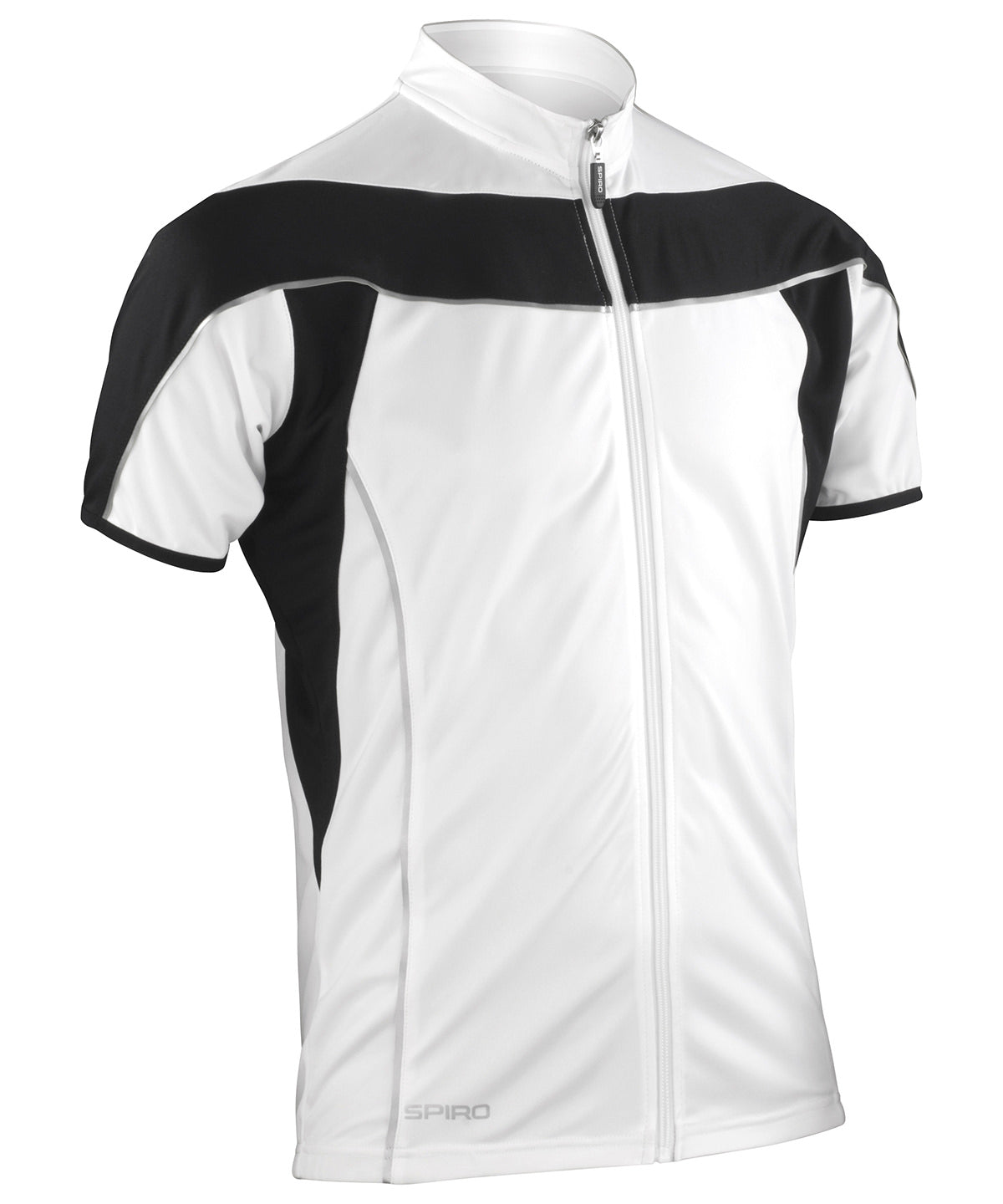 Tryck din logga på Jackor från Spiro - Anpassa Spiro bikewear topp med dragkedja i färgen Vit för företag, föreningar och privatpersoner