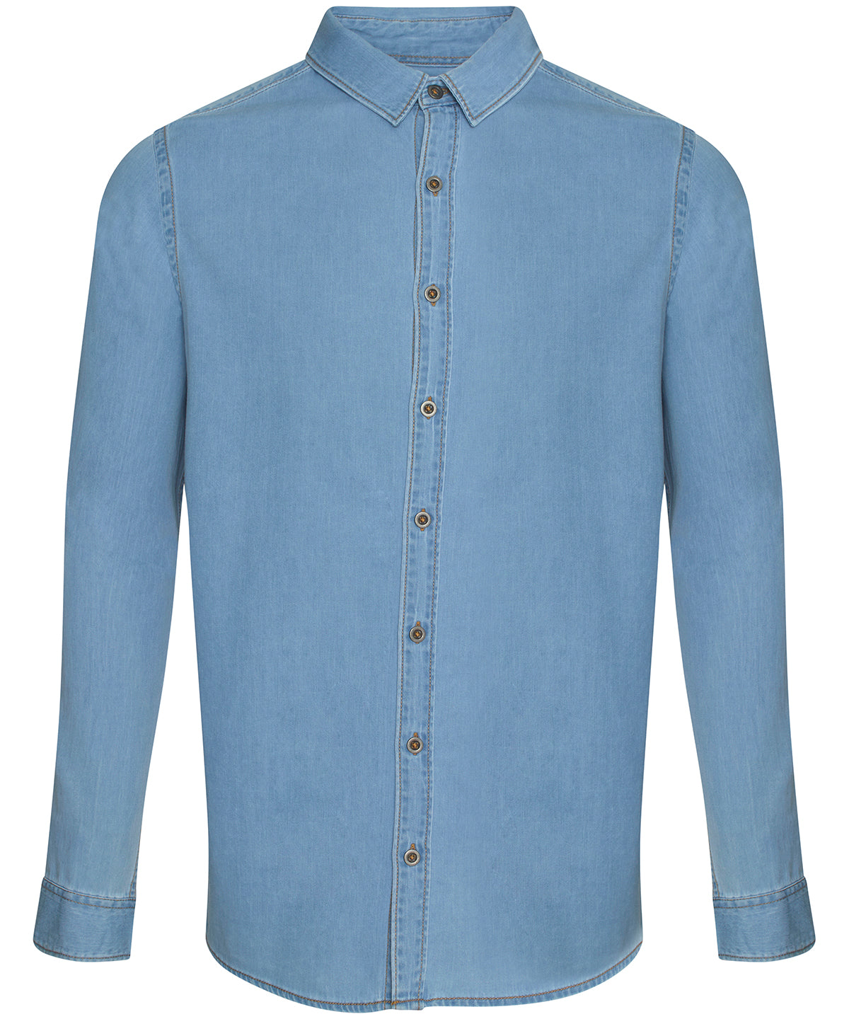 Tryck din logga på Skjortor från AWDis So Denim - Anpassa Jack denimskjorta i färgen Ljusblå för företag, föreningar och privatpersoner