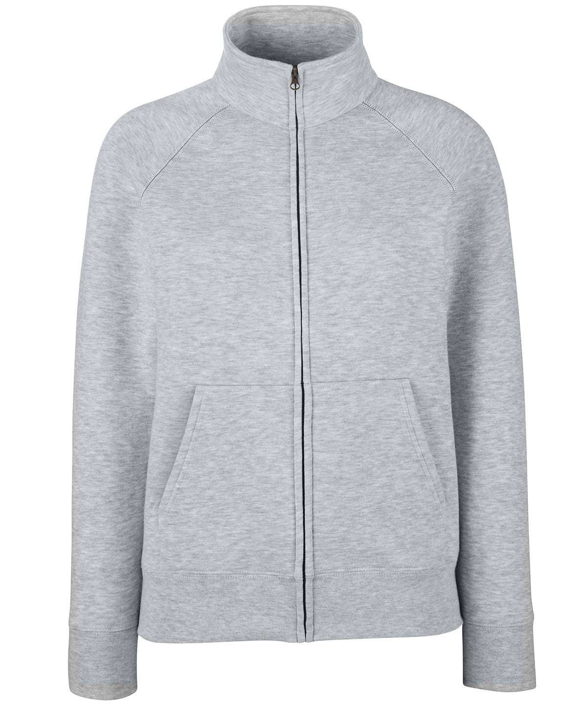Tryck din logga på Sweatshirts från Fruit of the Loom - Anpassa Fruit Of The Loom - Premium 70/30 sweatshirt tröja för damer i färgen Ljunggrå för företag, föreningar och privatpersoner