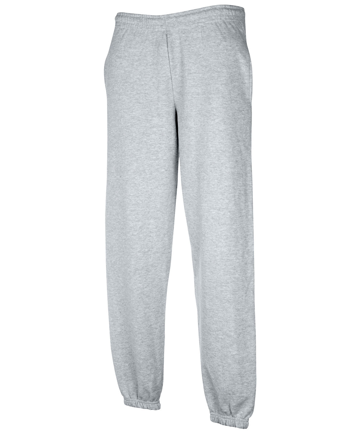 Tryck din logga på Mjukisbyxor från Fruit of the Loom - Anpassa Elastiska mjukisbyxor i premium 70/30 i färgen Ljunggrå för företag, föreningar och privatpersoner