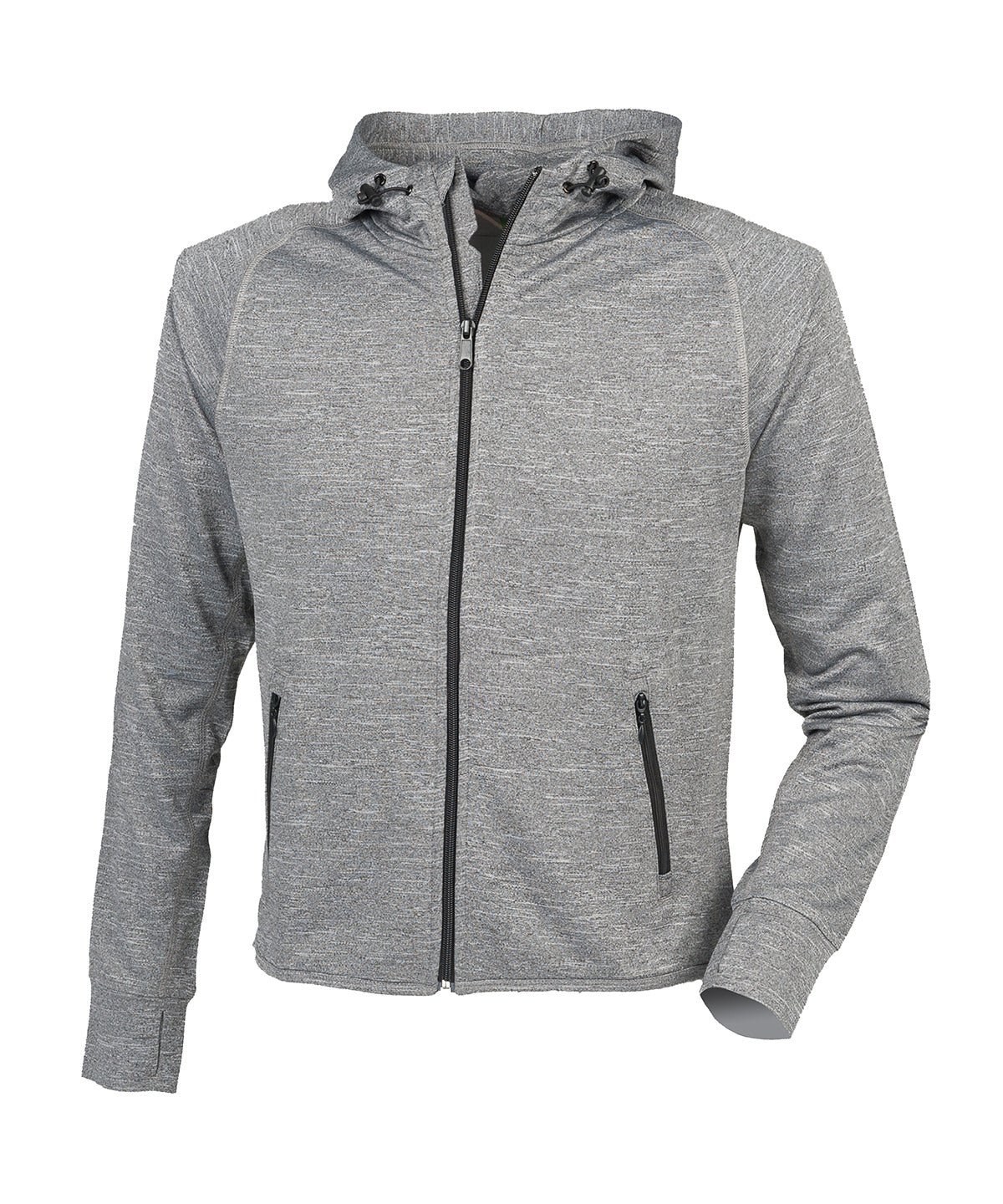 Tryck din logga på Hoodies från Tombo - Anpassa Huvtröja med reflekterande tejp i färgen Mellangrå för företag, föreningar och privatpersoner