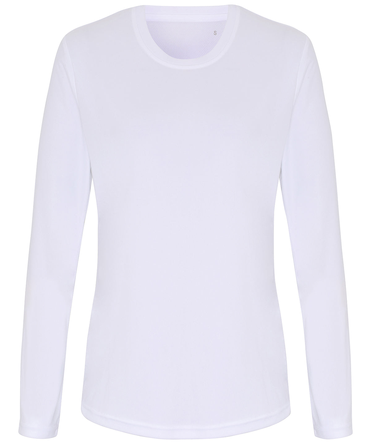 Tryck din logga på T-shirts från TriDri - Anpassa TriDri långärmad performance t-shirt för damer i färgen Vit för företag, föreningar och privatpersoner