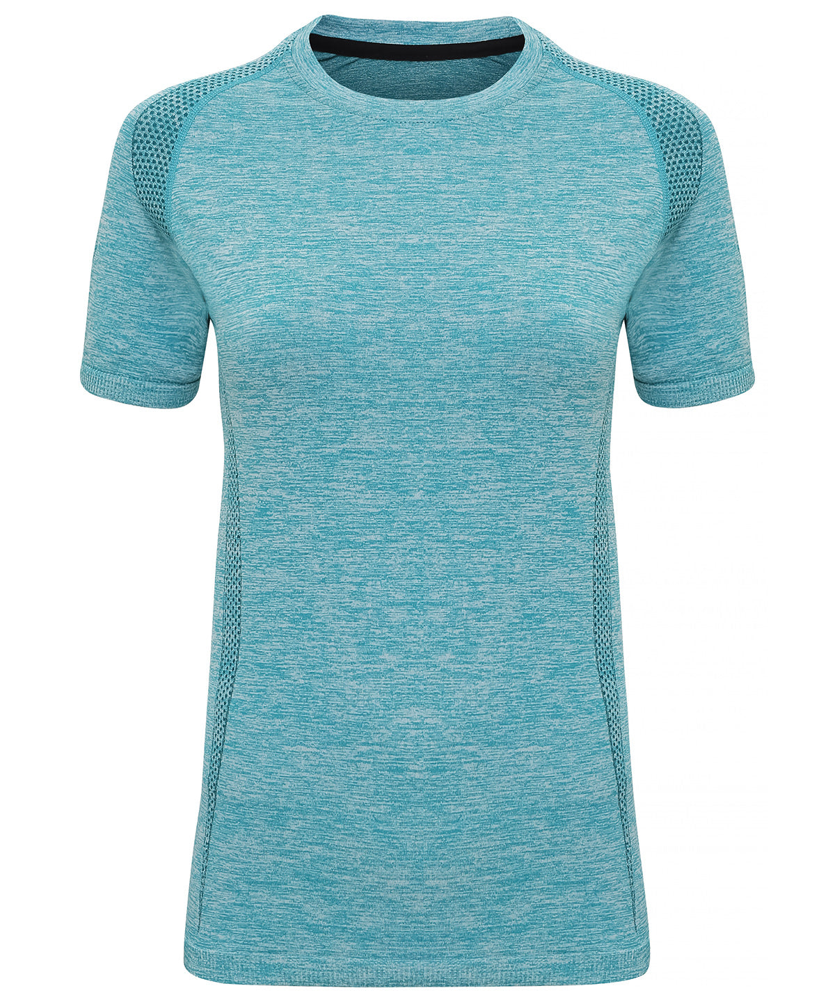 Tryck din logga på T-shirts från TriDri - Anpassa Kortärmad TriDri sömlös '3D fit' multisporttopp för damer i färgen Turkos för företag, föreningar och privatpersoner