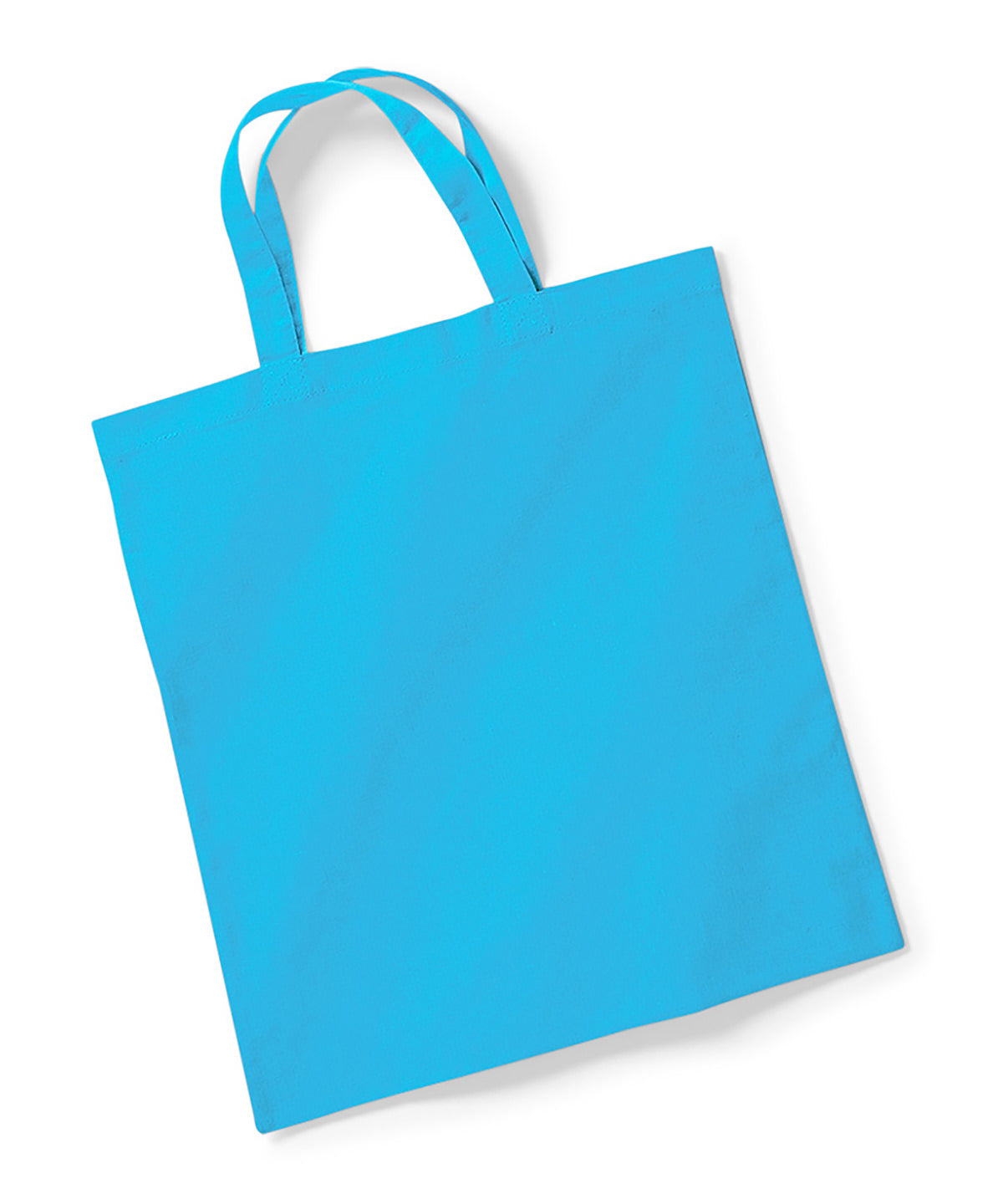 Tryck din logga på Väskor från Westford Mill - Anpassa Bag for Life - Short Handles i färgen Turkos One Size för företag, föreningar och privatpersoner
