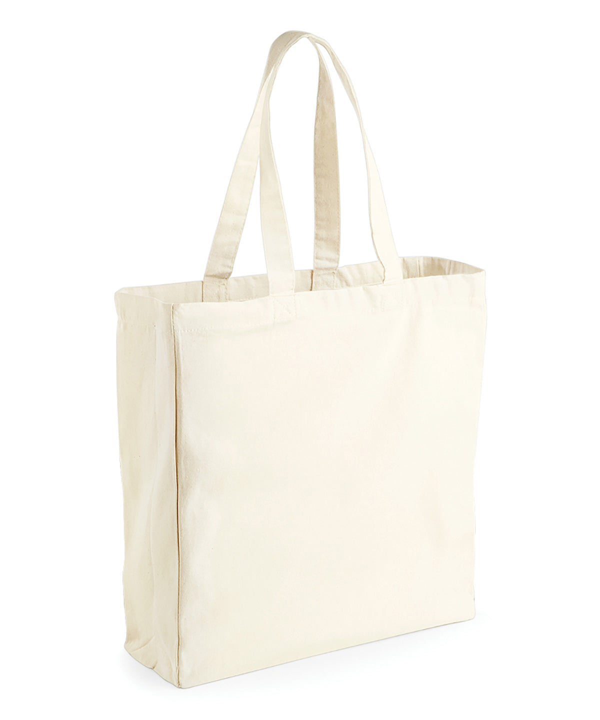 Tryck din logga på Väskor från Westford Mill - Anpassa Classic Canvas Shopper i färgen Naturligt One Size för företag, föreningar och privatpersoner