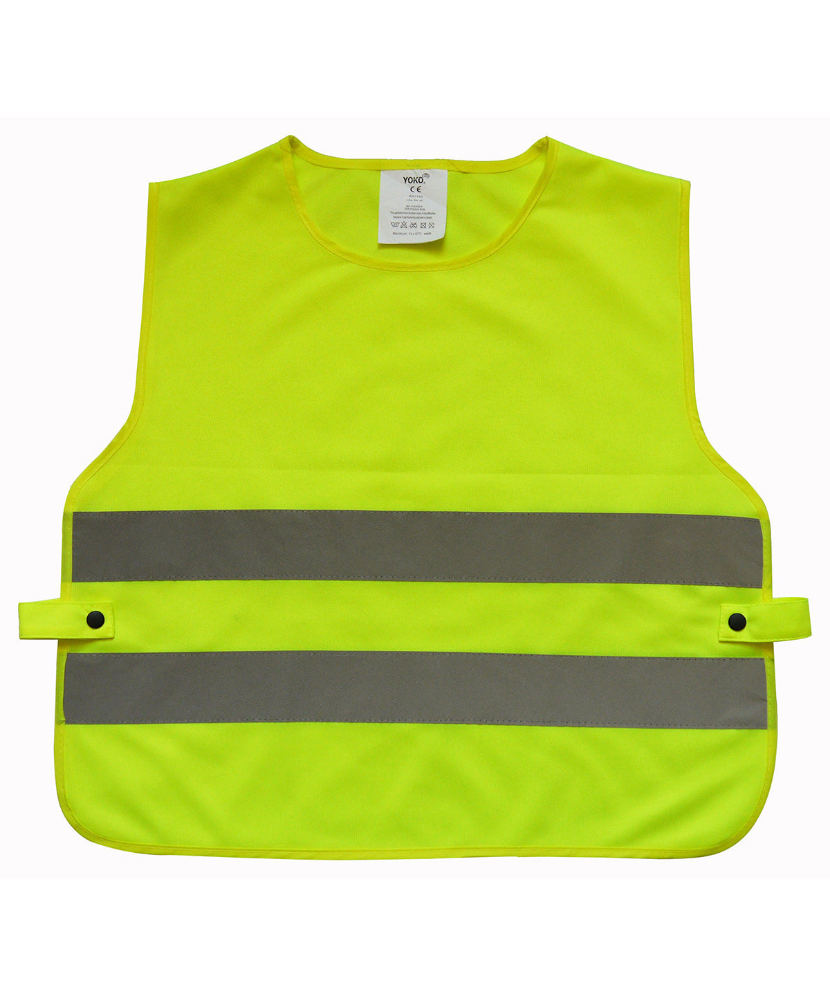 Tryck din logga på Tabarder från Yoko - Anpassa Barn hi-vis 2-bands tabard i färgen Ljusgul One Size för företag, föreningar och privatpersoner
