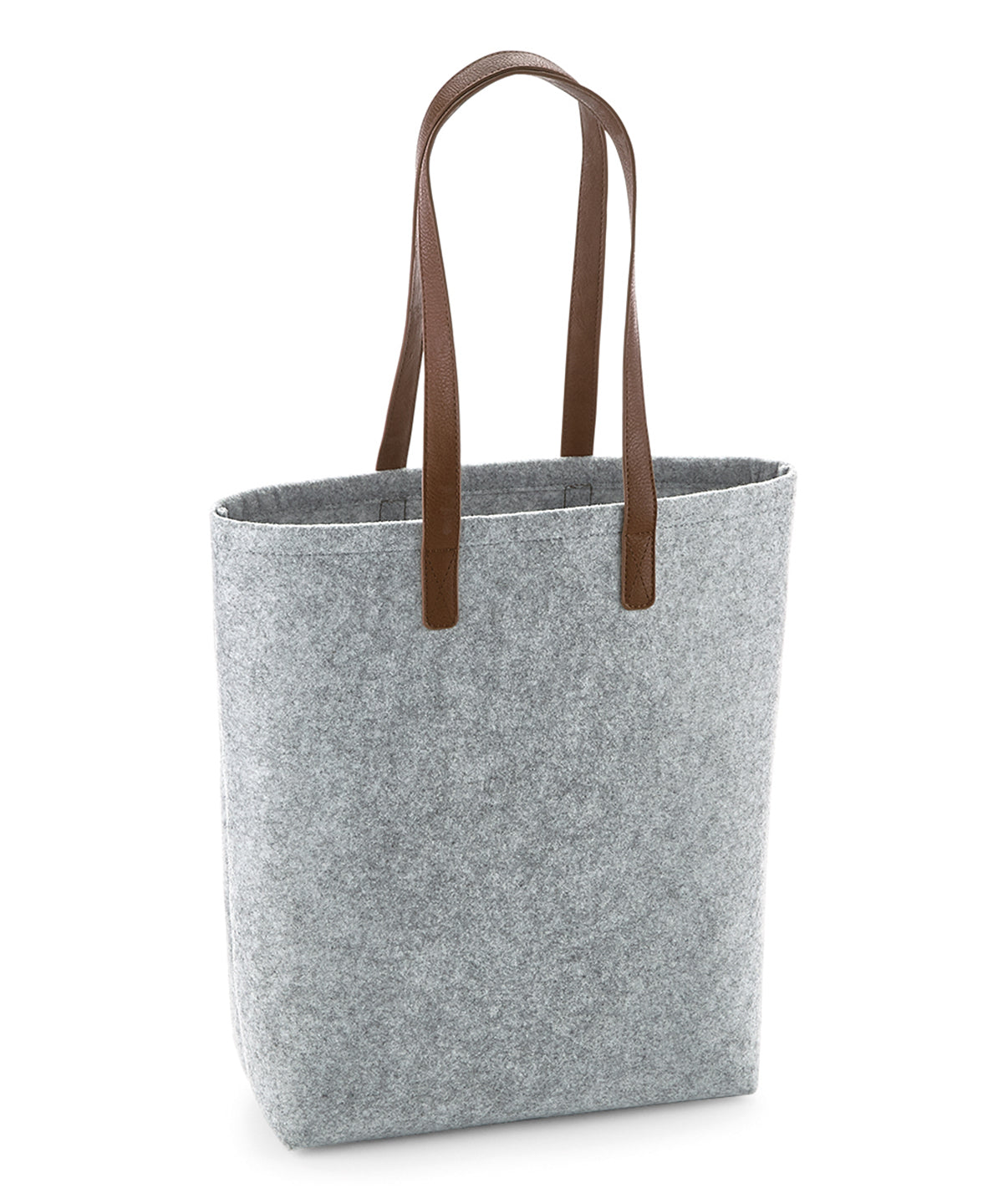 Tryck din logga på Väskor från Bagbase - Anpassa Premium Felt Tote i färgen Ljusgrå One Size för företag, föreningar och privatpersoner