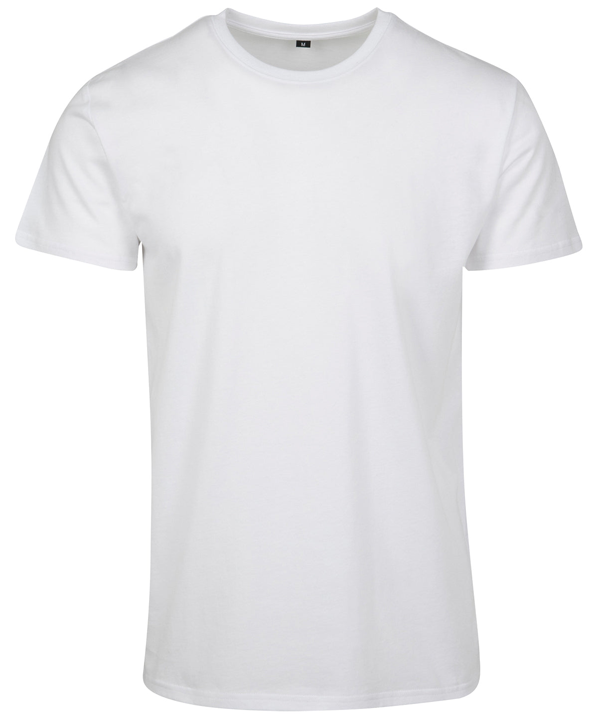 Tryck din logga på T-shirts från Build Your Brand - Anpassa Basic T-Shirt - Herr i färgen Vit för företag, föreningar och privatpersoner