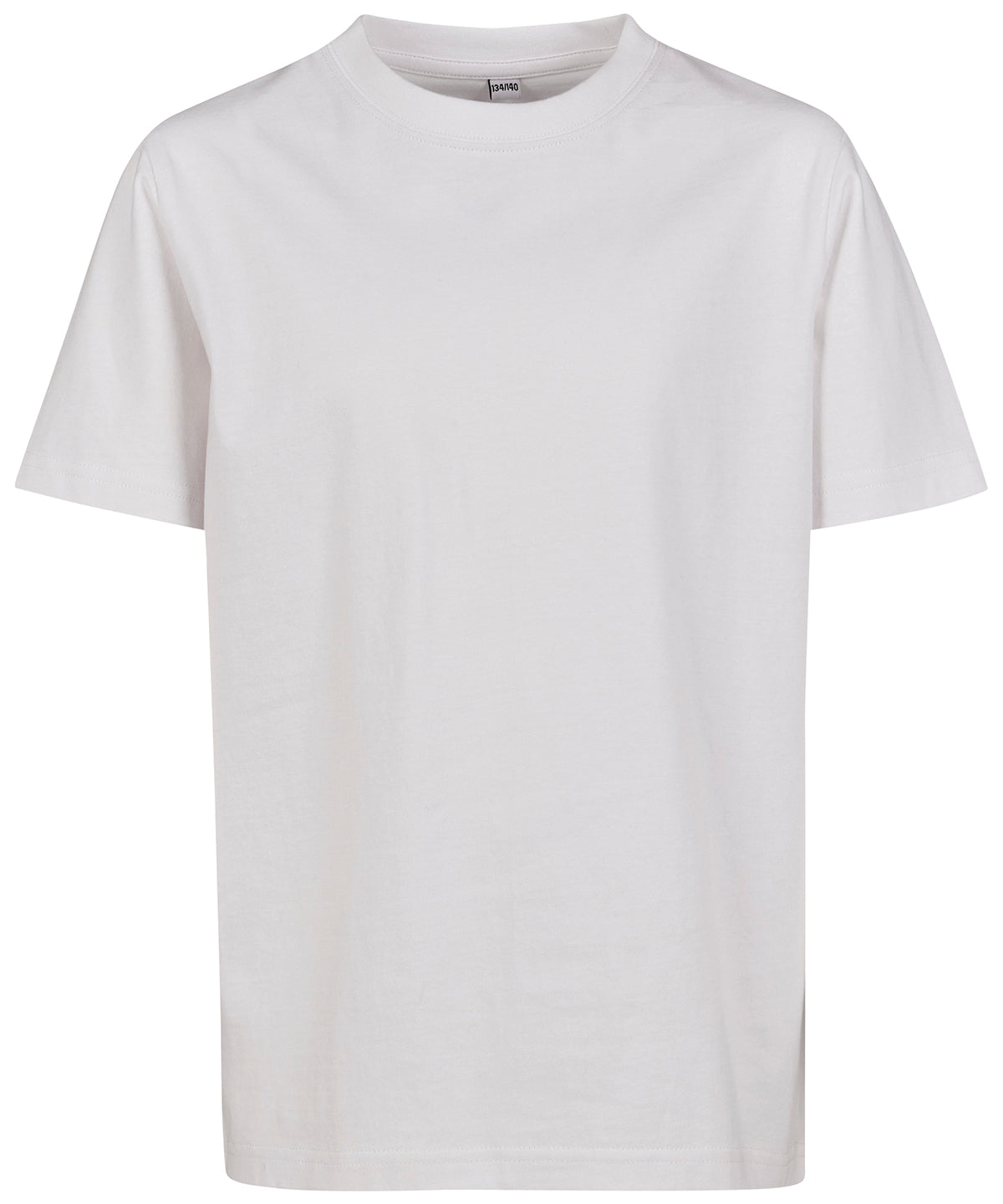 Tryck din logga på T-shirts från Build Your Brand - Anpassa Basic Tee - Barn i färgen Vit för företag, föreningar och privatpersoner
