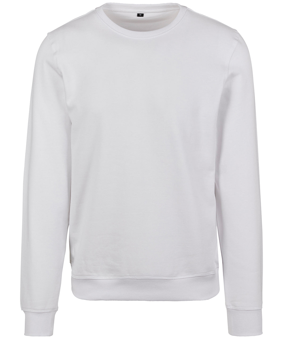 Tryck din logga på Sweatshirts från Build Your Brand - Anpassa Build Your Brand - Rund Hals i Premiumkvalitet i färgen Vit för företag, föreningar och privatpersoner