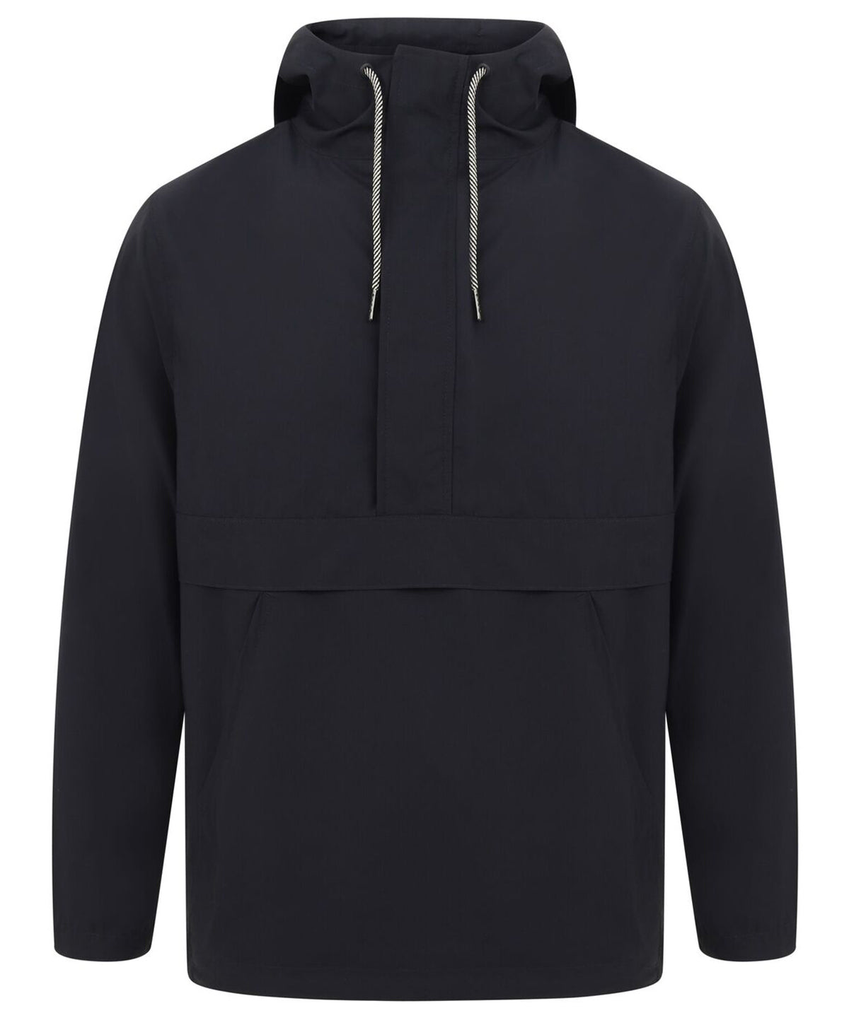 Tryck din logga på Jackor från Front Row - Anpassa Pullover med halv dragkedja i färgen Marinblå för företag, föreningar och privatpersoner