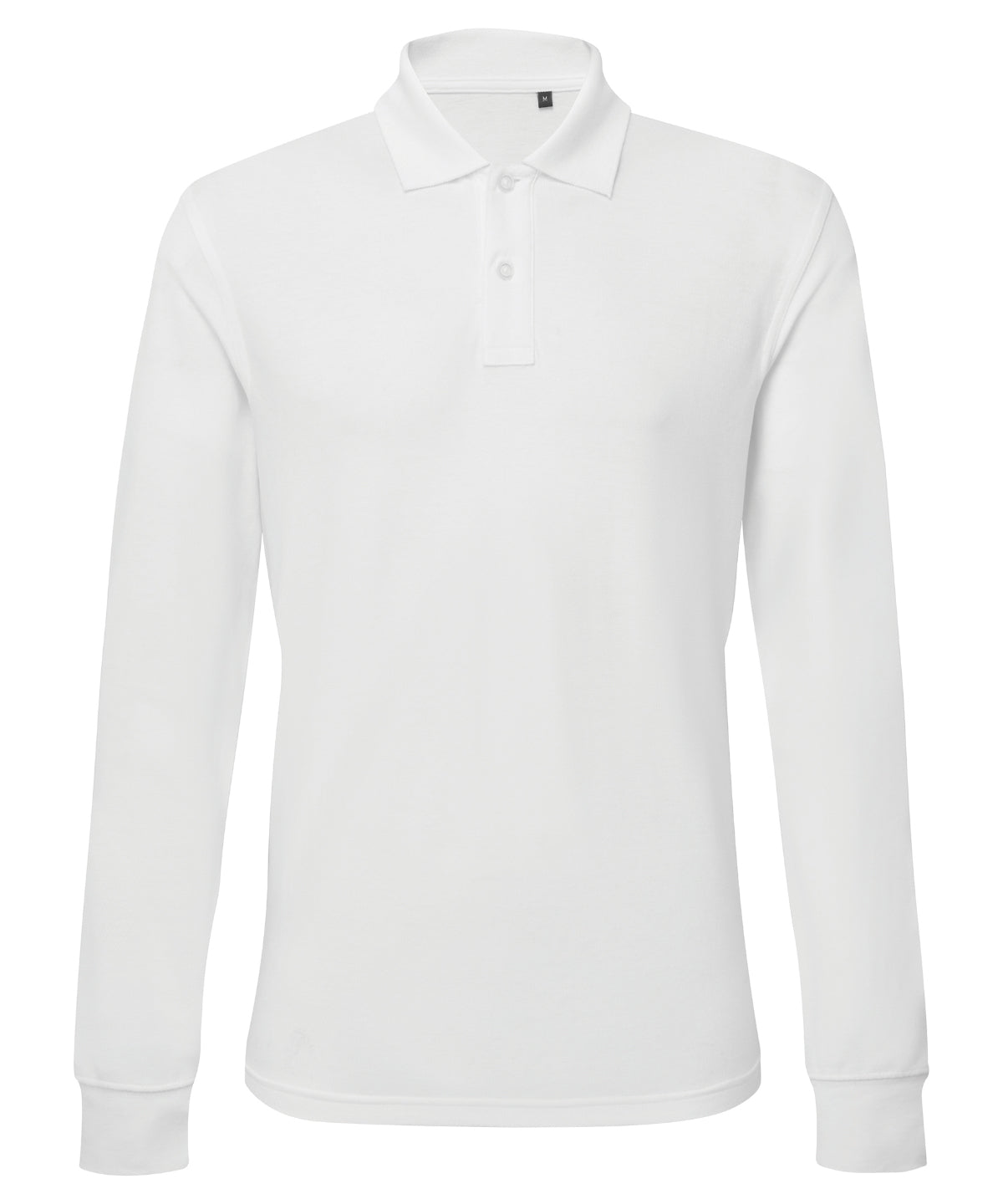 Tryck din logga på Piké från Asquith & Fox - Anpassa Classic Long Sleeve Polo i färgen Vit för företag, föreningar och privatpersoner