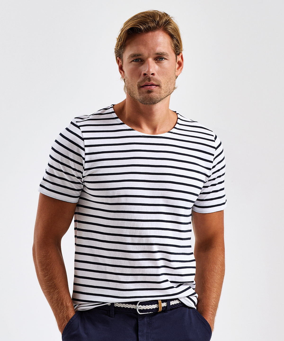 Tryck din logga på T-shirts från Asquith & Fox - Anpassa Marinire Coastal Short Sleeve Tee - Herr i färgen för företag, föreningar och privatpersoner