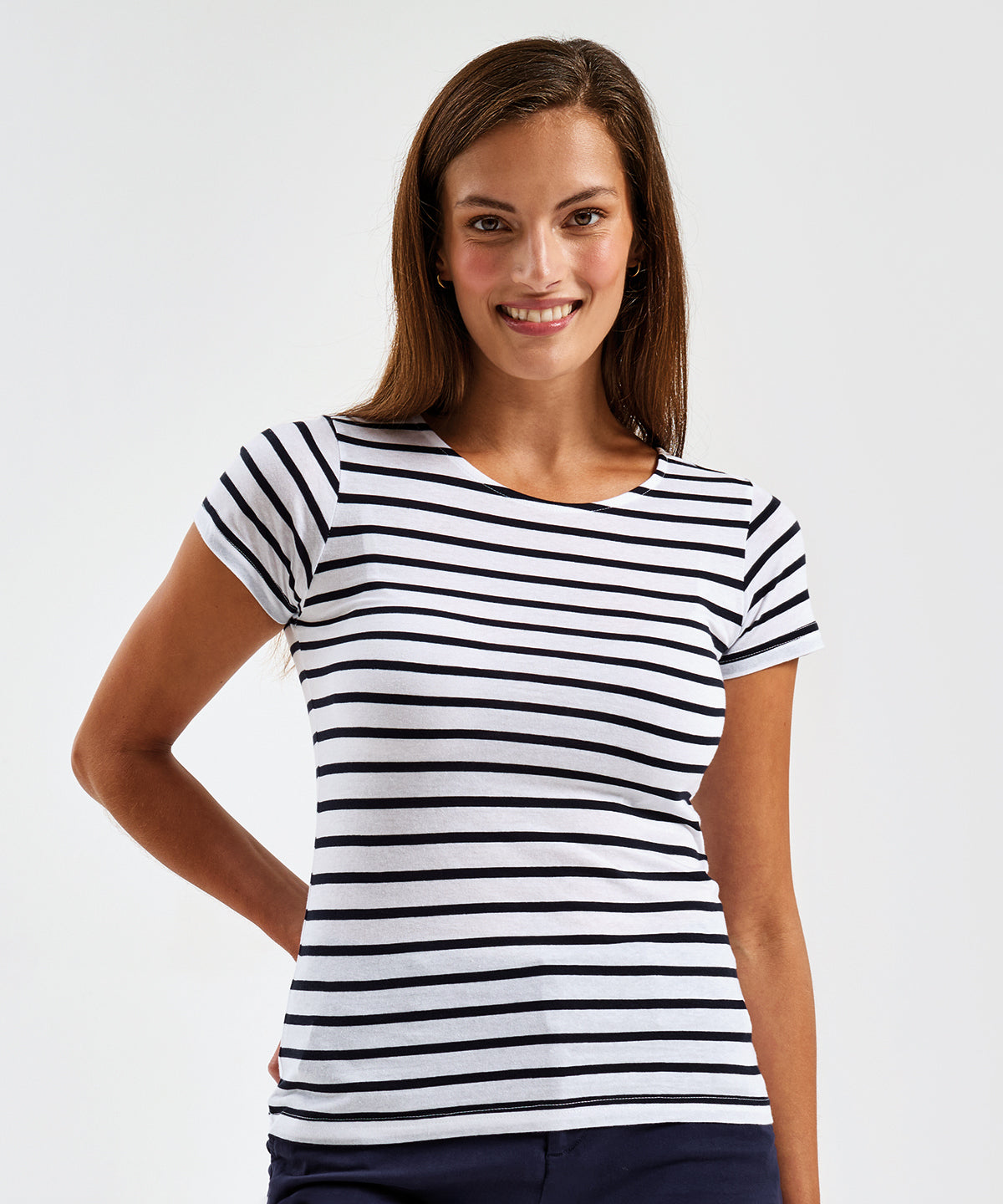 Tryck din logga på T-shirts från Asquith & Fox - Anpassa Marinire Coastal Short Sleeve Tee-Dam i färgen för företag, föreningar och privatpersoner