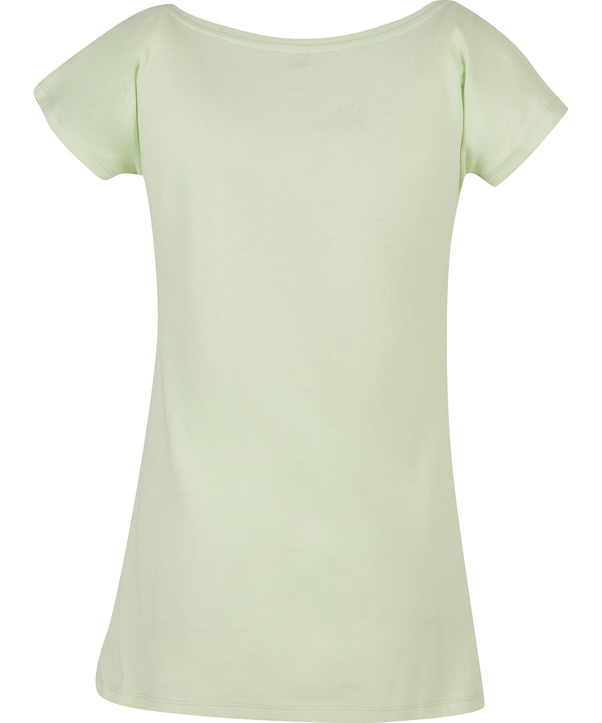 Tryck din logga på T-shirts från Build Your Brand Basic - Anpassa Wide Neck T-Shirt - Dam i färgen Mint för företag, föreningar och privatpersoner