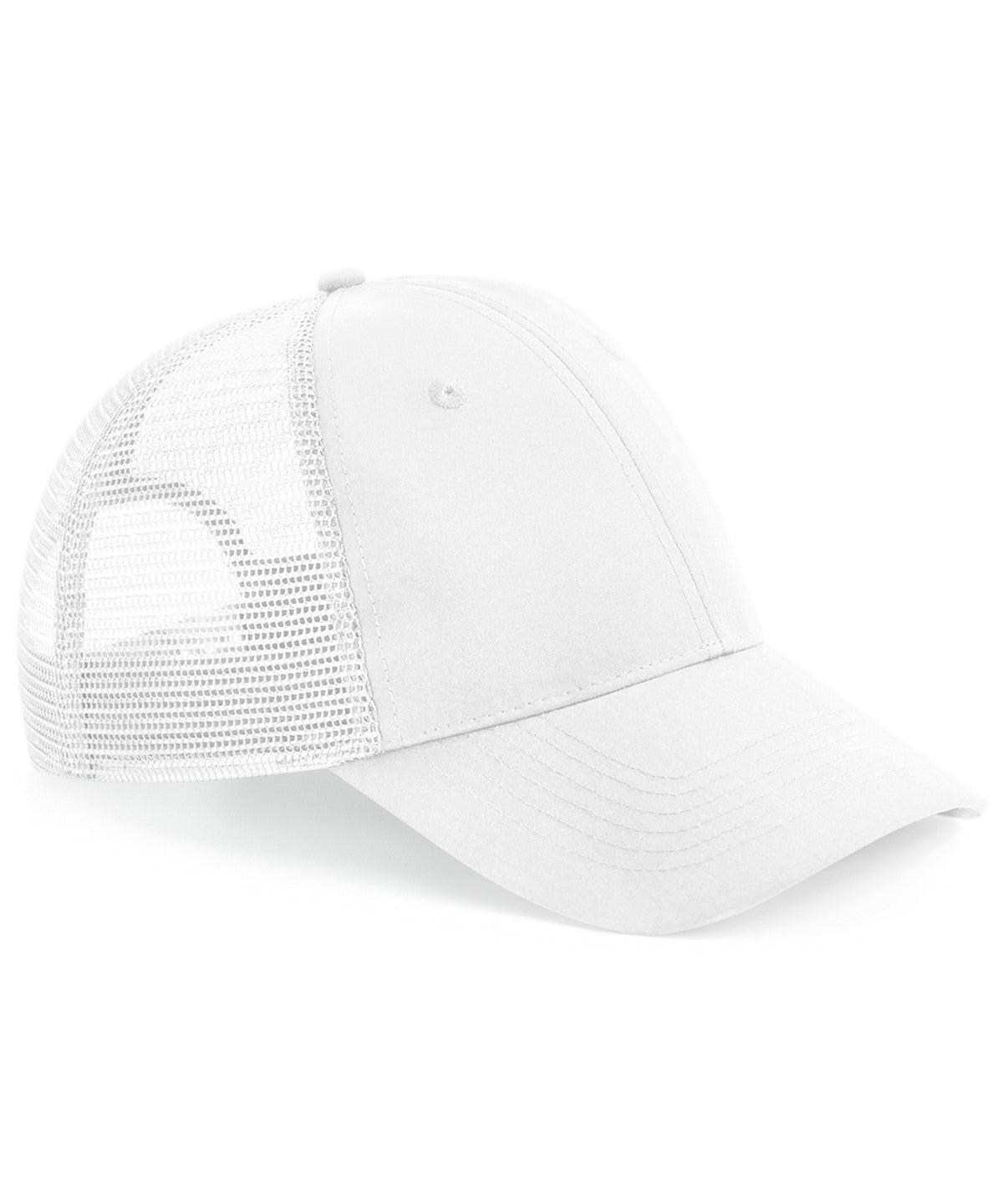 Tryck din logga på Kepsar från Beechfield - Anpassa Återvunnen urbanwear 6-panel snapback trucker i färgen Vit One Size för företag, föreningar och privatpersoner