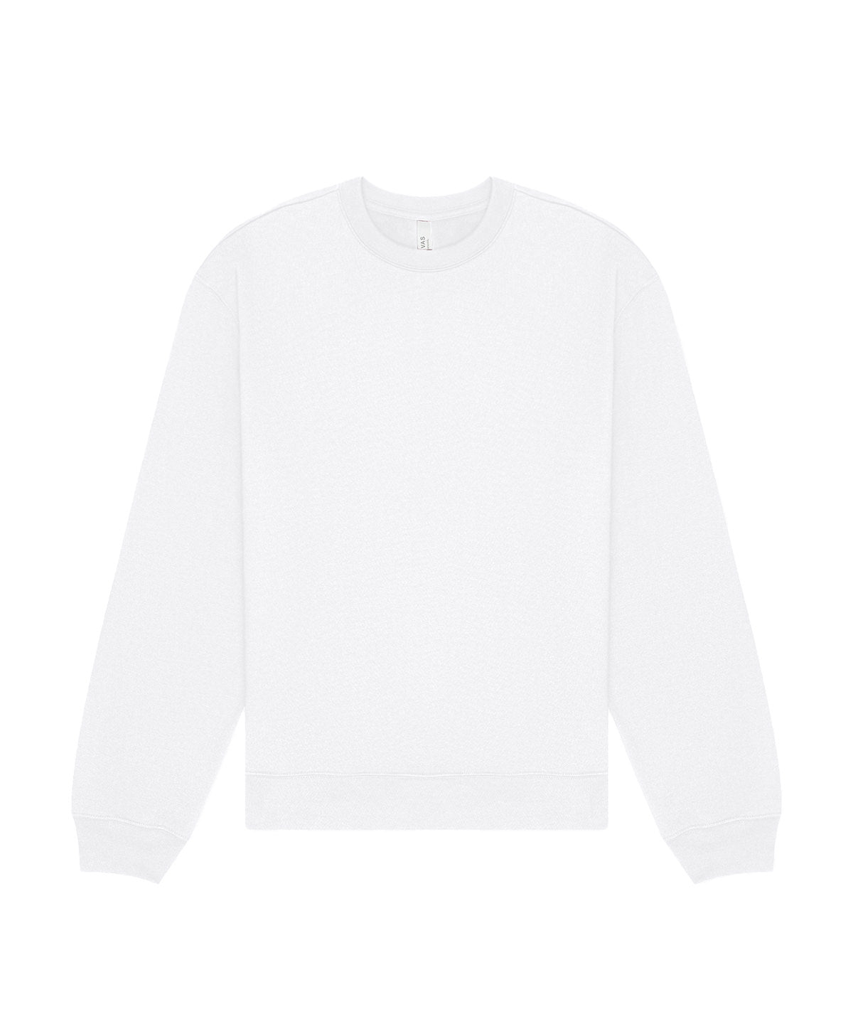 Tryck din logga på Sweatshirts från Bella Canvas - Anpassa Bella Canvas - Kraftig Unisex Sweatshirt med Halsringning i färgen Vit för företag, föreningar och privatpersoner