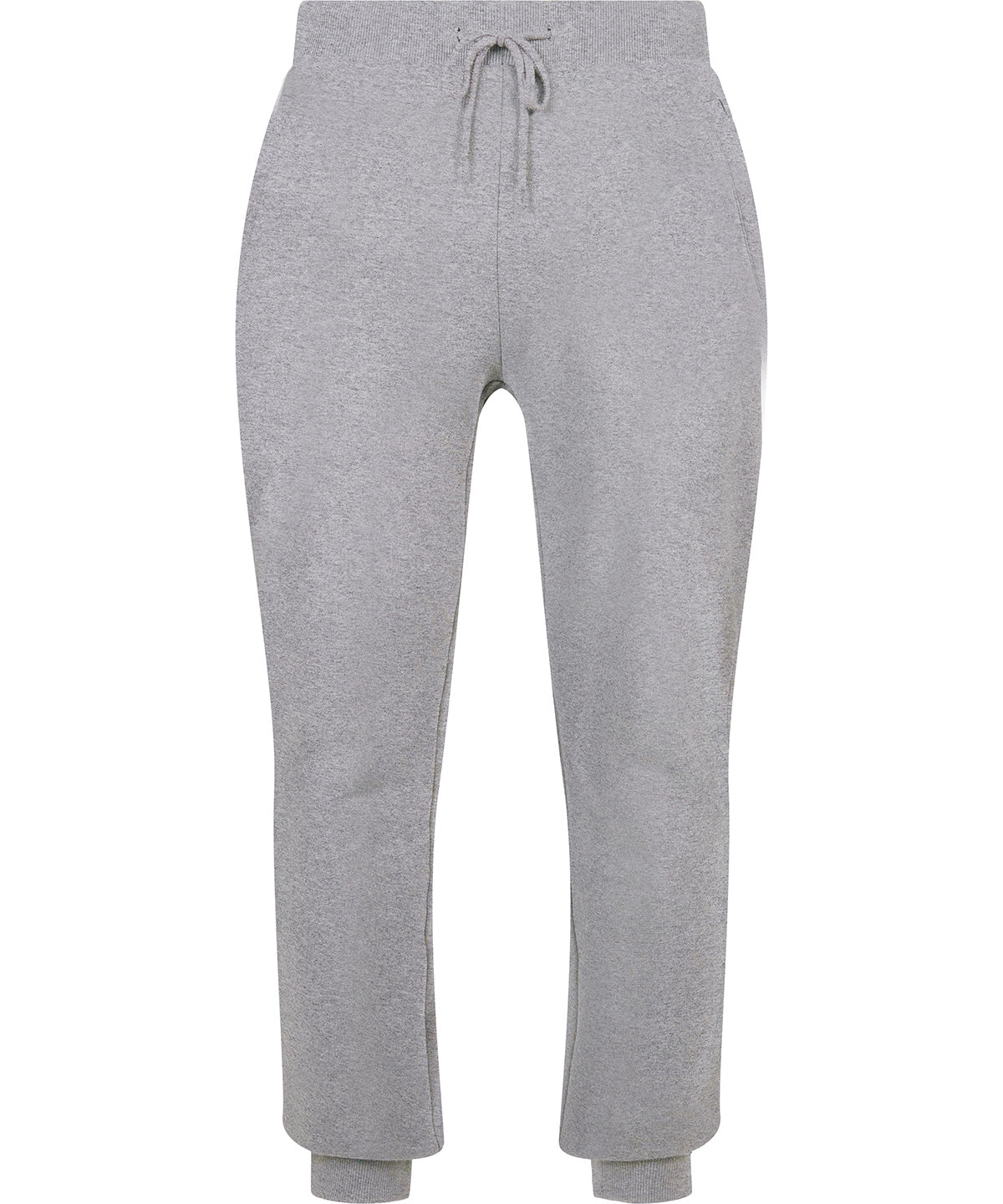 Tryck din logga på Mjukisbyxor från Build Your Brand - Anpassa Ekologiska bas sweatpants i färgen Ljunggrå för företag, föreningar och privatpersoner