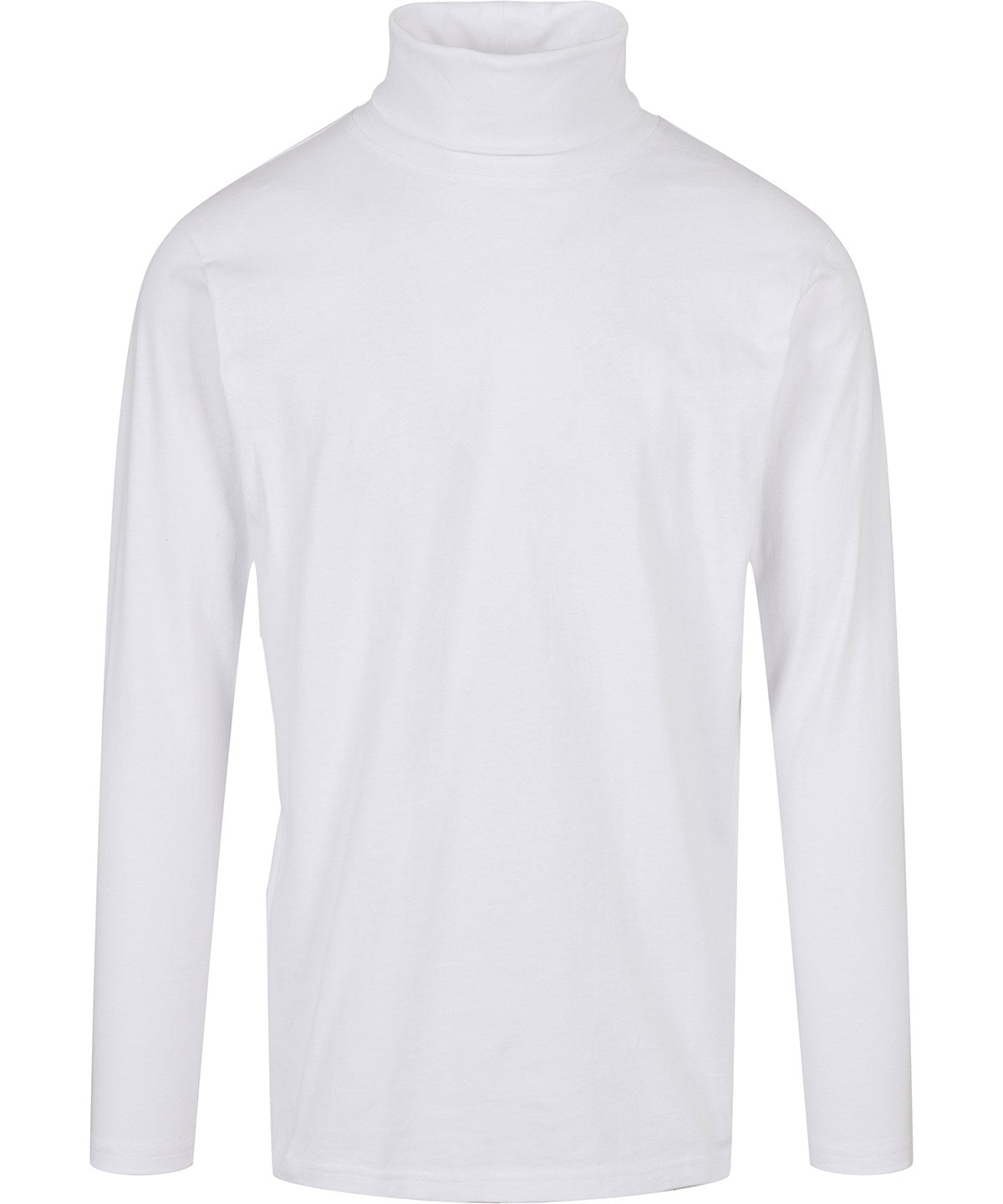 Tryck din logga på Sweatshirts från Build Your Brand - Anpassa Build Your Brand - Långärmad Tröja med Turtleneck i färgen Vit för företag, föreningar och privatpersoner