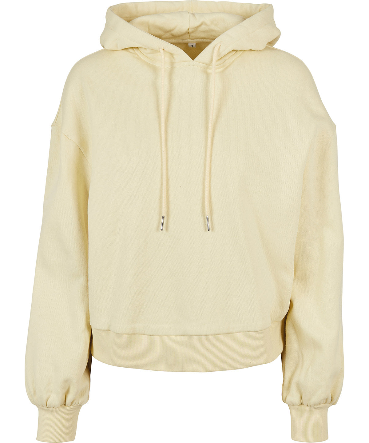Tryck din logga på Hoodies från Build Your Brand - Anpassa Build Your Brand - Ekologisk Oversized Dam Hoodie i färgen Ljusgul för företag, föreningar och privatpersoner