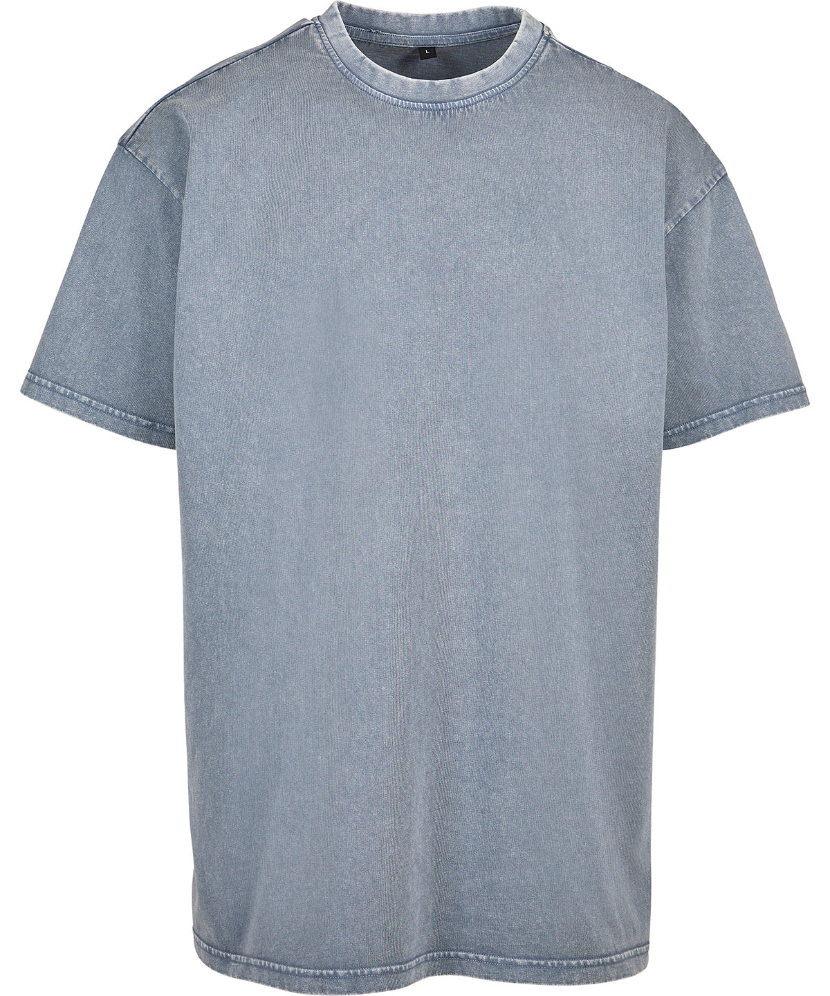 Tryck din logga på T-shirts från Build Your Brand - Anpassa Acid Washed Heavy Oversized Tee i färgen Ljusblå för företag, föreningar och privatpersoner