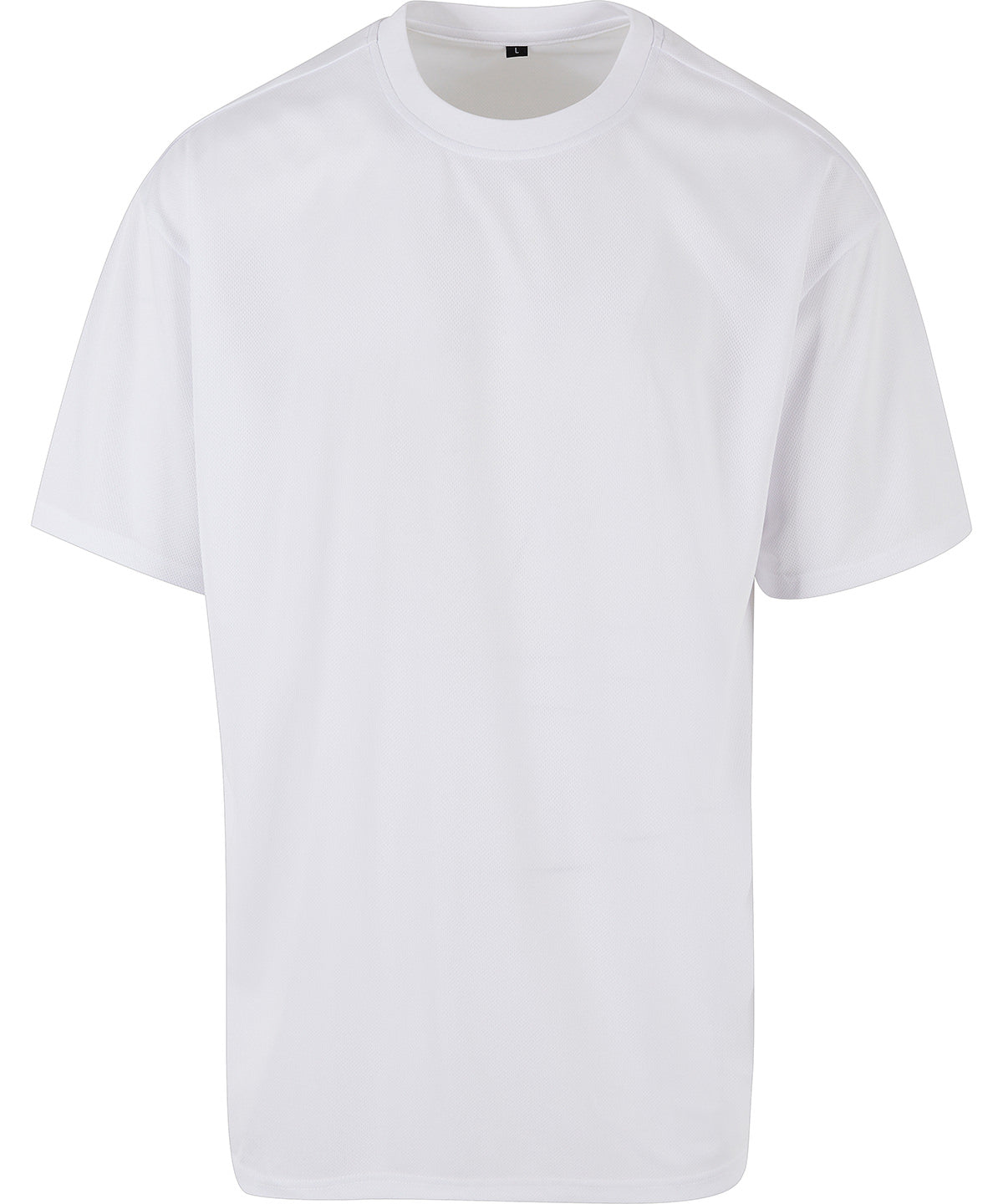 Tryck din logga på T-shirts från Build Your Brand - Anpassa E-Sport Oversized Mesh T-Shirt - Herr i färgen Vit för företag, föreningar och privatpersoner