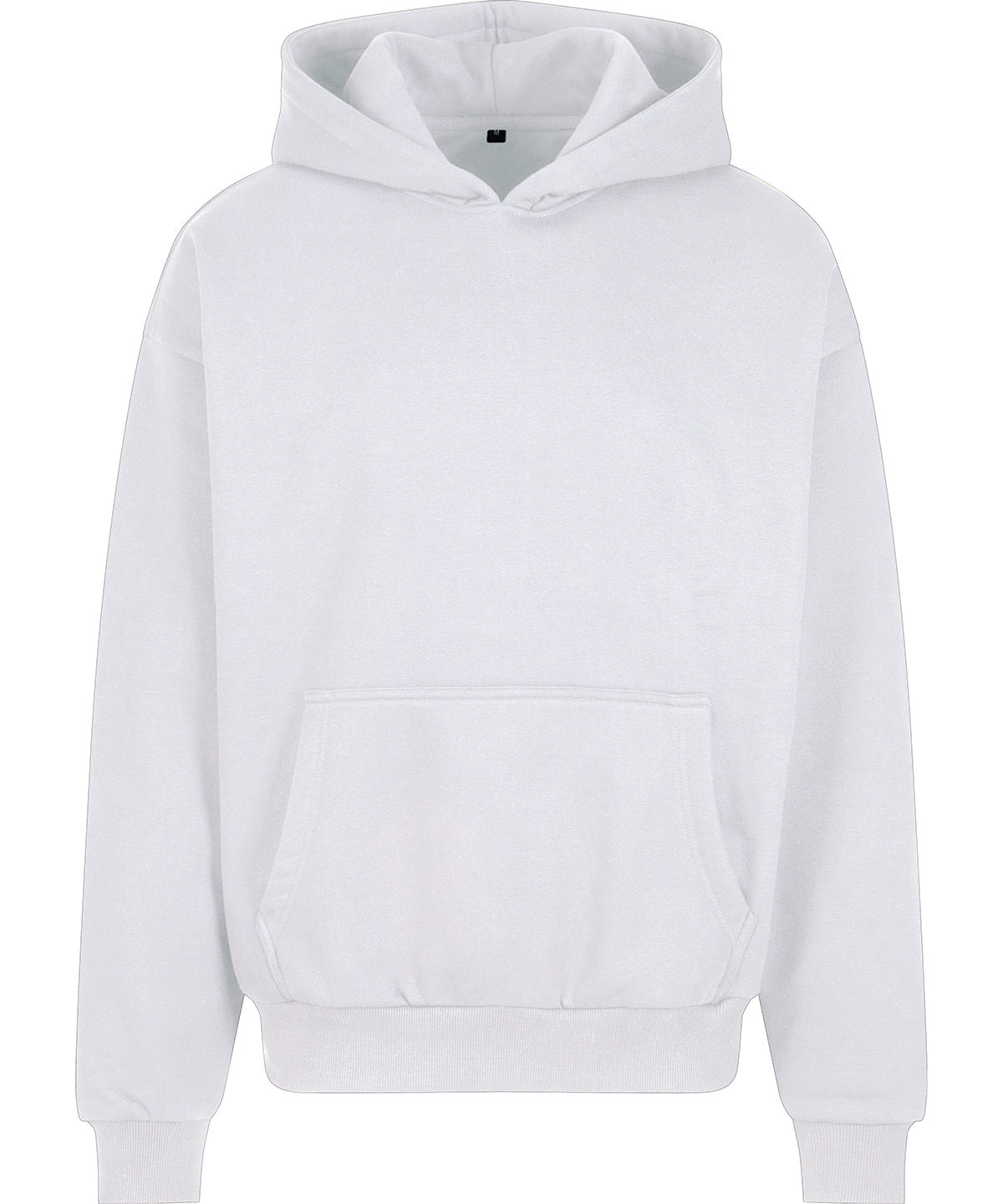 Tryck din logga på Hoodies från Build Your Brand - Anpassa Build Your Brand - Ultra-Tung Överdimensionerad Hoodie i färgen Vit för företag, föreningar och privatpersoner