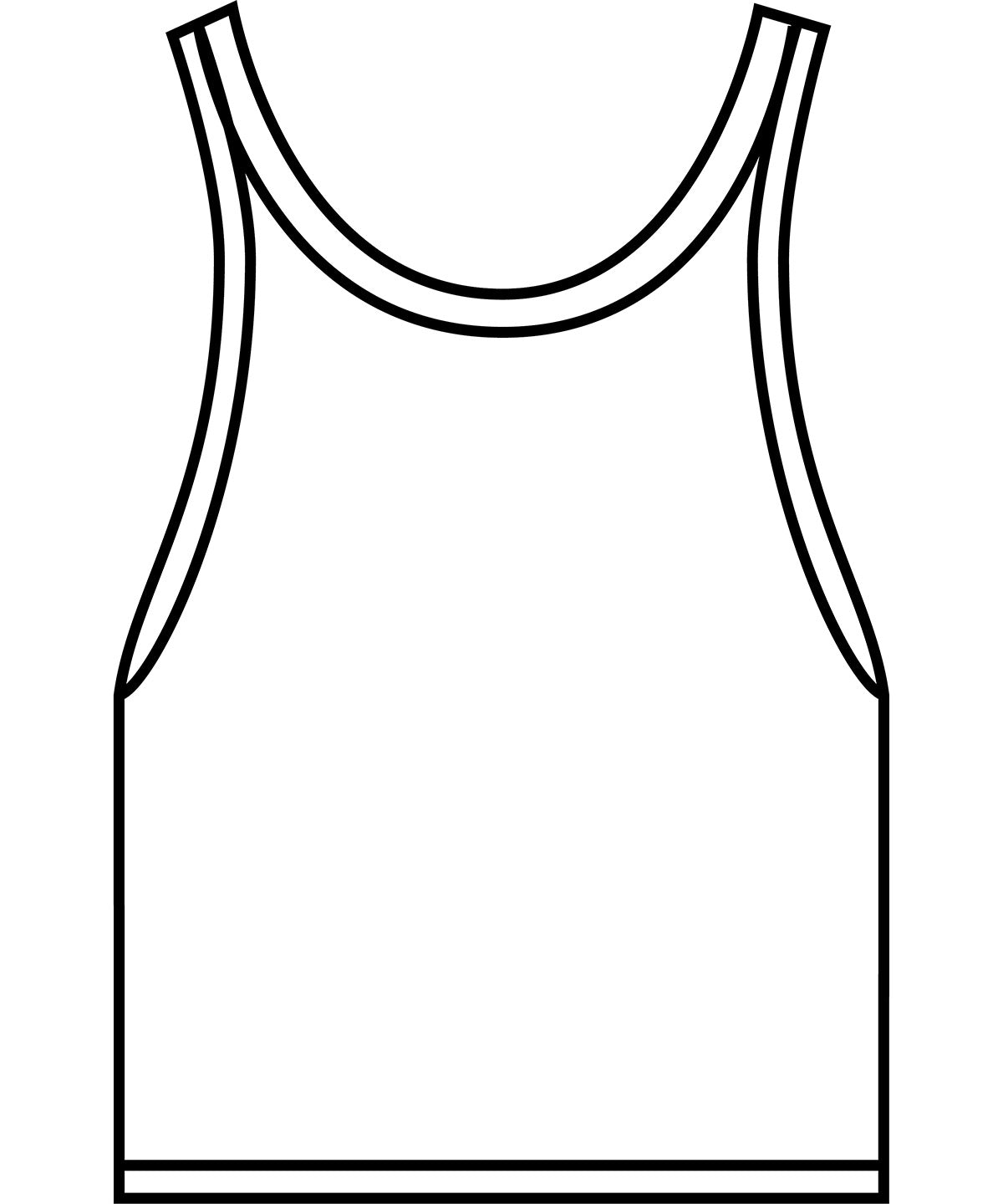 Tryck din logga på T-shirts från Build Your Brand - Anpassa Stretch Jersey Short Slim Top i färgen Vit för företag, föreningar och privatpersoner