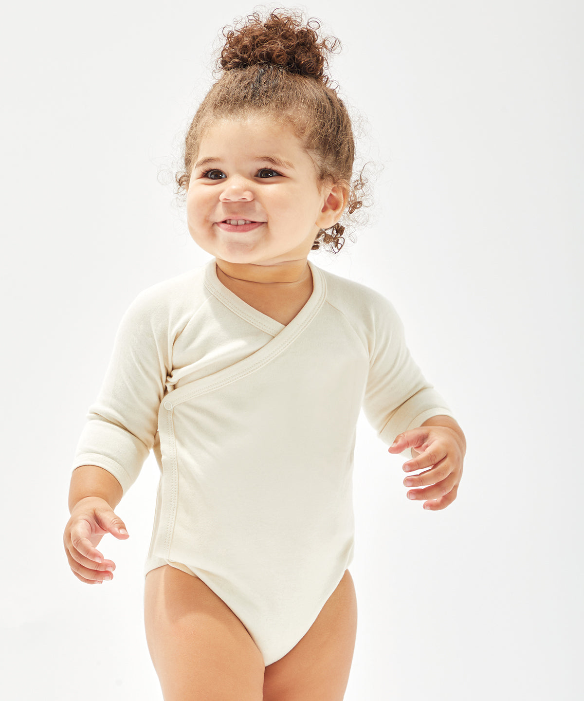 Tryck din logga på Bodys från Babybugz - Anpassa Långärmad kimono bodysuit för baby i färgen för företag, föreningar och privatpersoner
