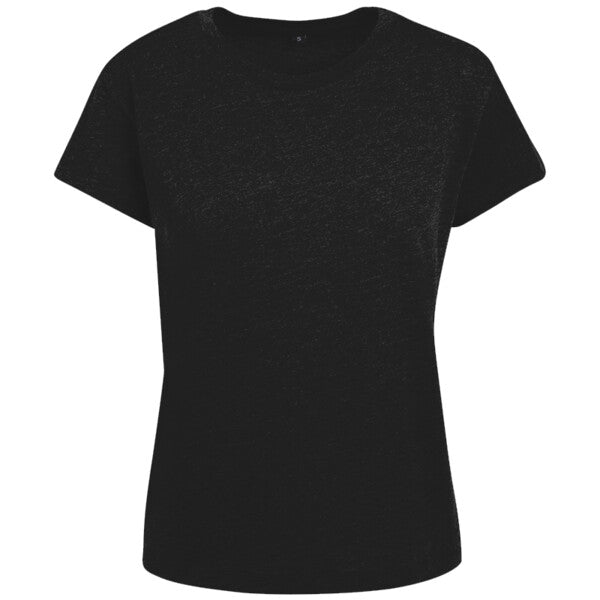 Tryck din logga på från Impala Print Shop - Anpassa BUILD YOUR BRAND Women's box tee BY052 i färgen Jet Black för företag, föreningar och privatpersoner