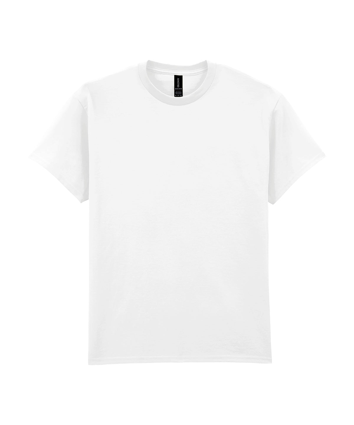 Tryck din logga på T-shirts från Gildan - Anpassa Ultra Cotton T-Shirt - Herr i färgen Vit för företag, föreningar och privatpersoner