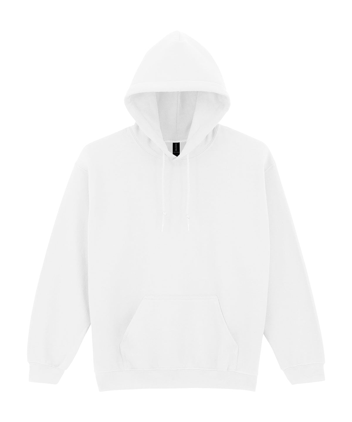 Tryck din logga på Hoodies från Gildan - Anpassa Gildan Heavy Blend™ - Hoodie för Vuxna i färgen Vit för företag, föreningar och privatpersoner