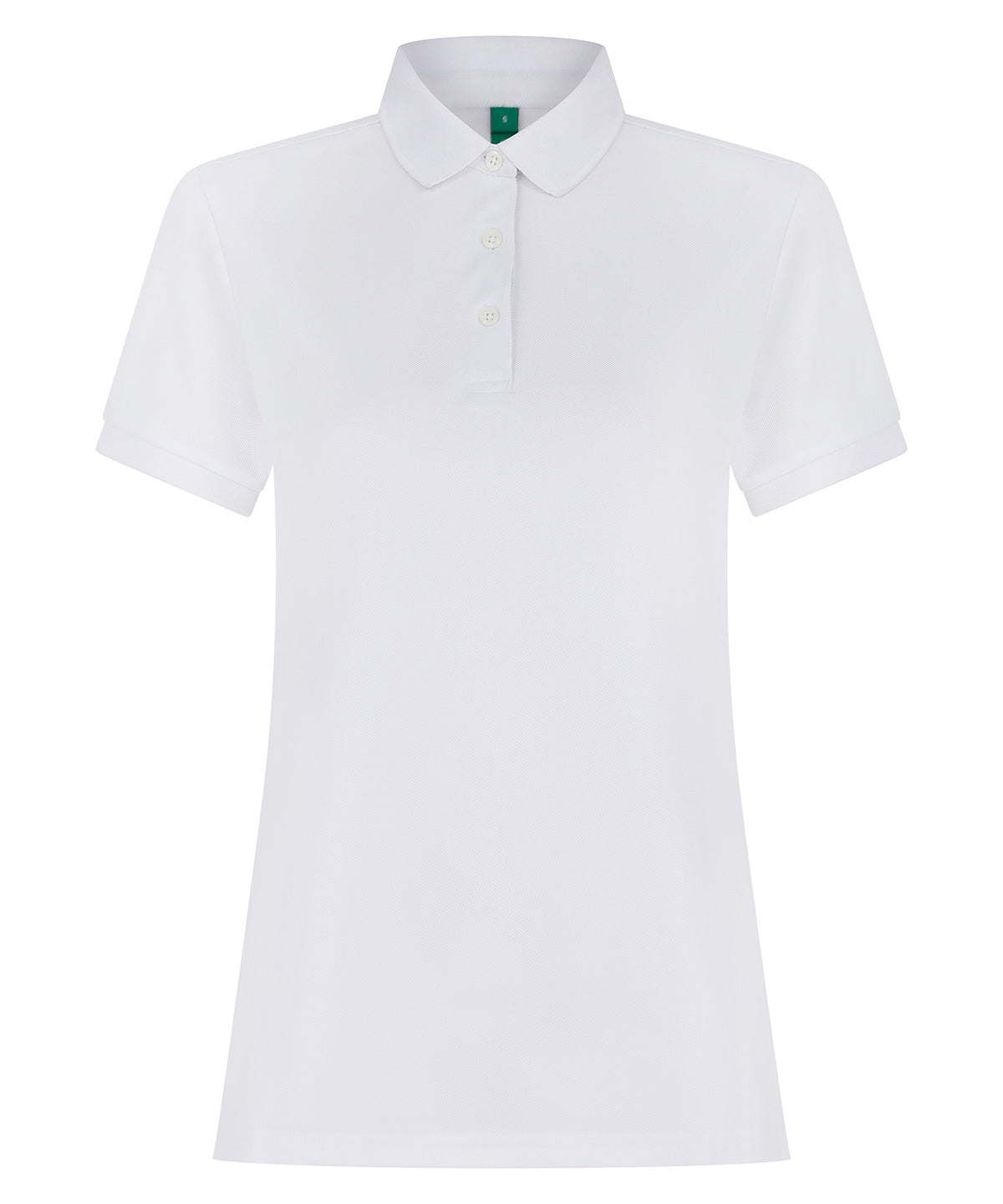 Tryck din logga på Piké från Henbury - Anpassa Recycled Polyester Polo - Dam i färgen Vit för företag, föreningar och privatpersoner