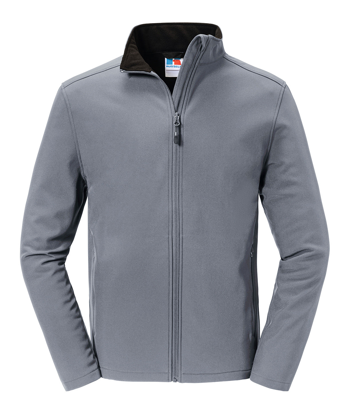 Tryck din logga på Softshelljackor från Russell Europe - Anpassa Essential softshell-jacka i färgen Mörkgrå för företag, föreningar och privatpersoner