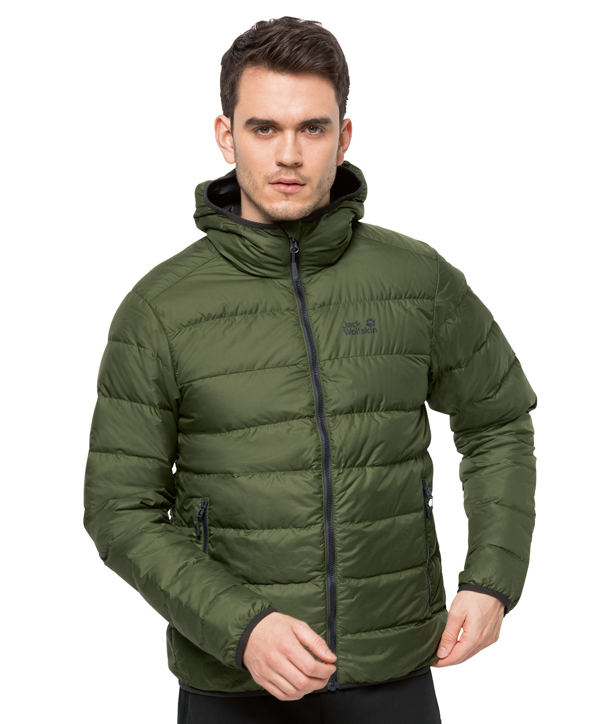 Tryck din logga på Jackor från Jack Wolfskin - Anpassa Dunjacka för herrar i färgen för företag, föreningar och privatpersoner