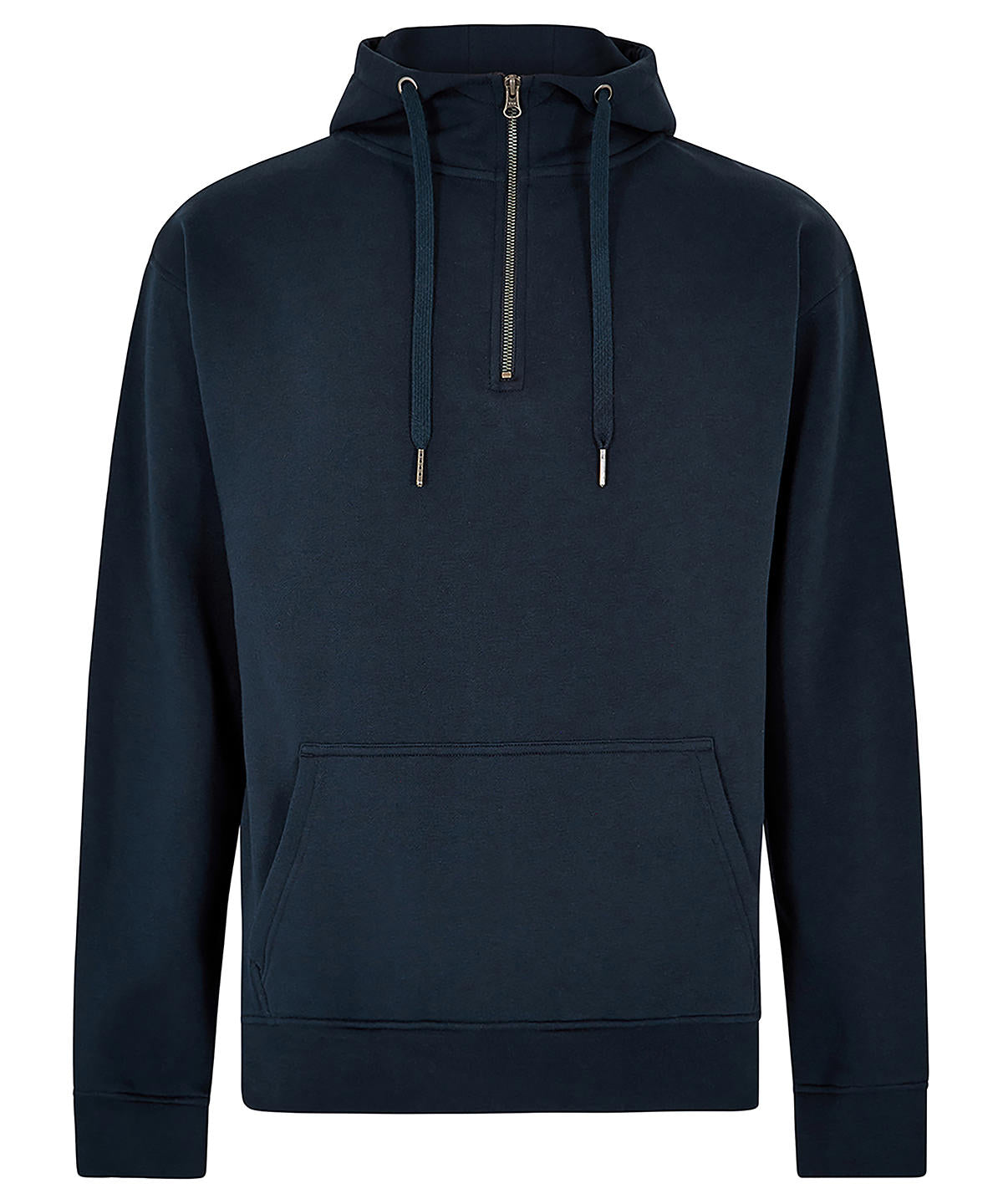 Tryck din logga på Hoodies från Kustom Kit - Anpassa Kustom Kit - Huvtröja med 1/4 dragkedja i färgen Marinblå för företag, föreningar och privatpersoner