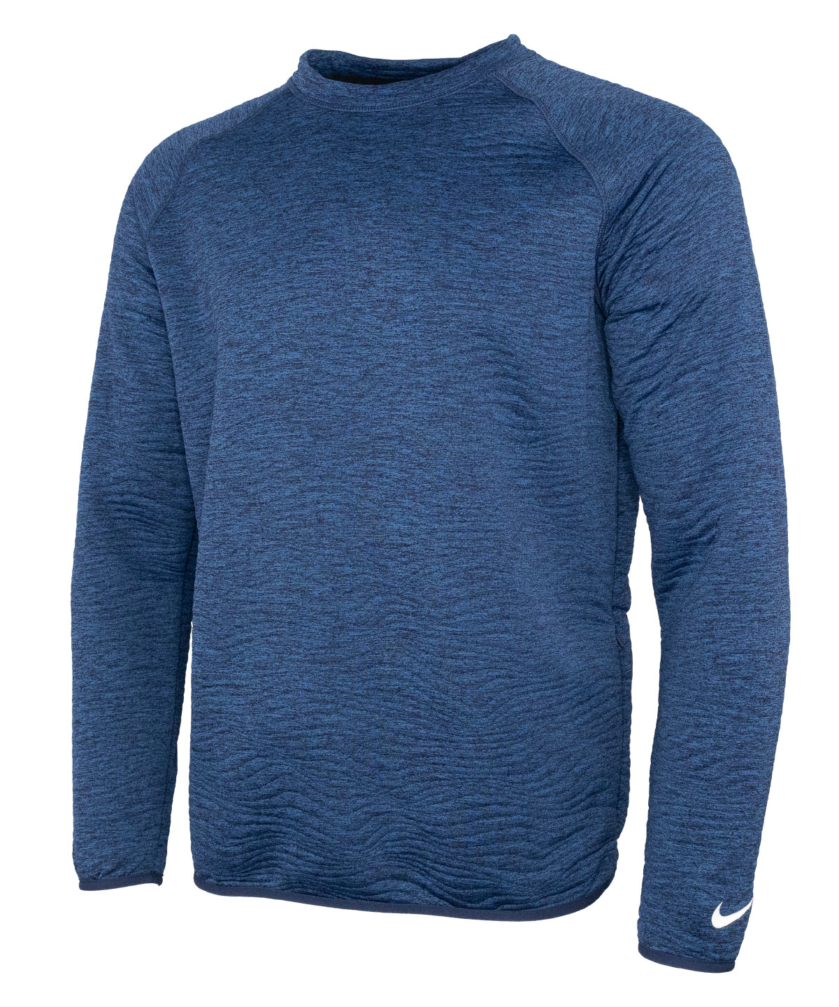 Tryck din logga på Sportjackor från Nike - Anpassa Nike Dri-FIT Tour crew quiltad topp i färgen Marinblå för företag, föreningar och privatpersoner