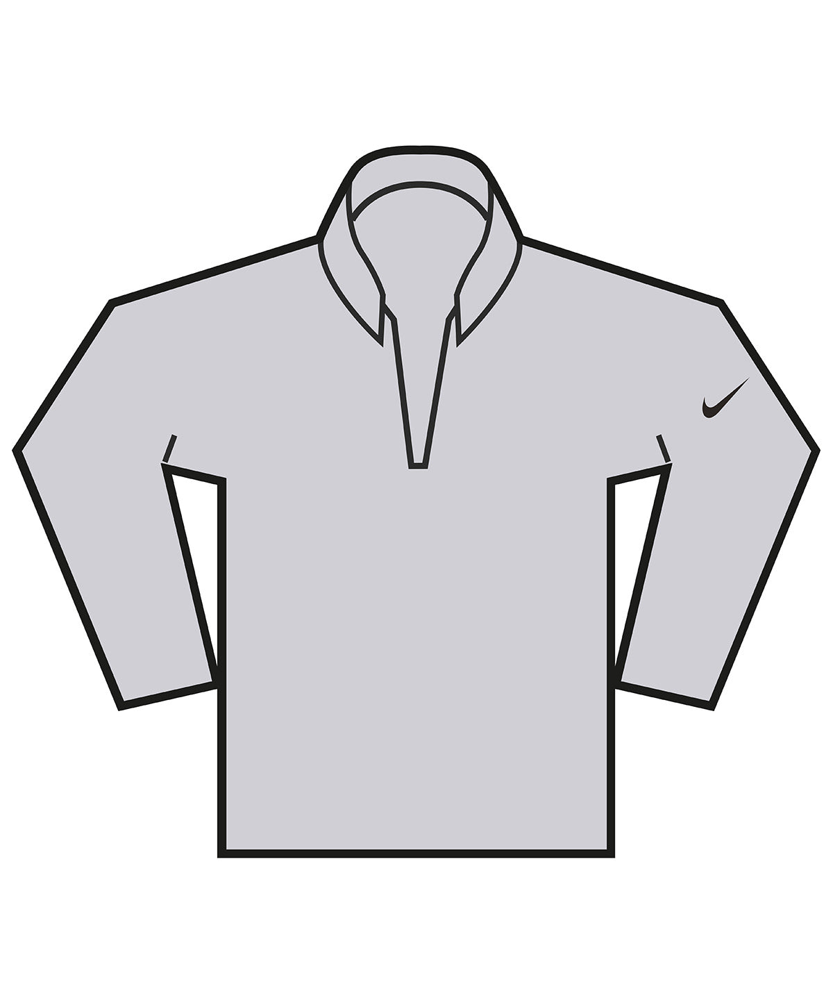 Tryck din logga på Sportjackor från Nike - Anpassa Nike Dri-FIT Victory Therma Flex tröja med halv dragkedja i färgen Mellangrå för företag, föreningar och privatpersoner