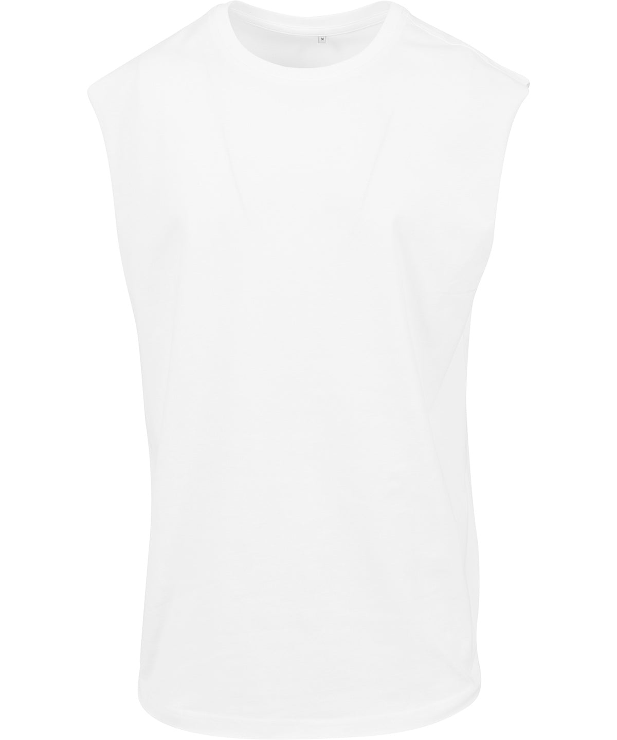 Tryck din logga på T-shirts från New Morning Studios - Anpassa Sleeveless Tee – Herr i färgen Vit för företag, föreningar och privatpersoner
