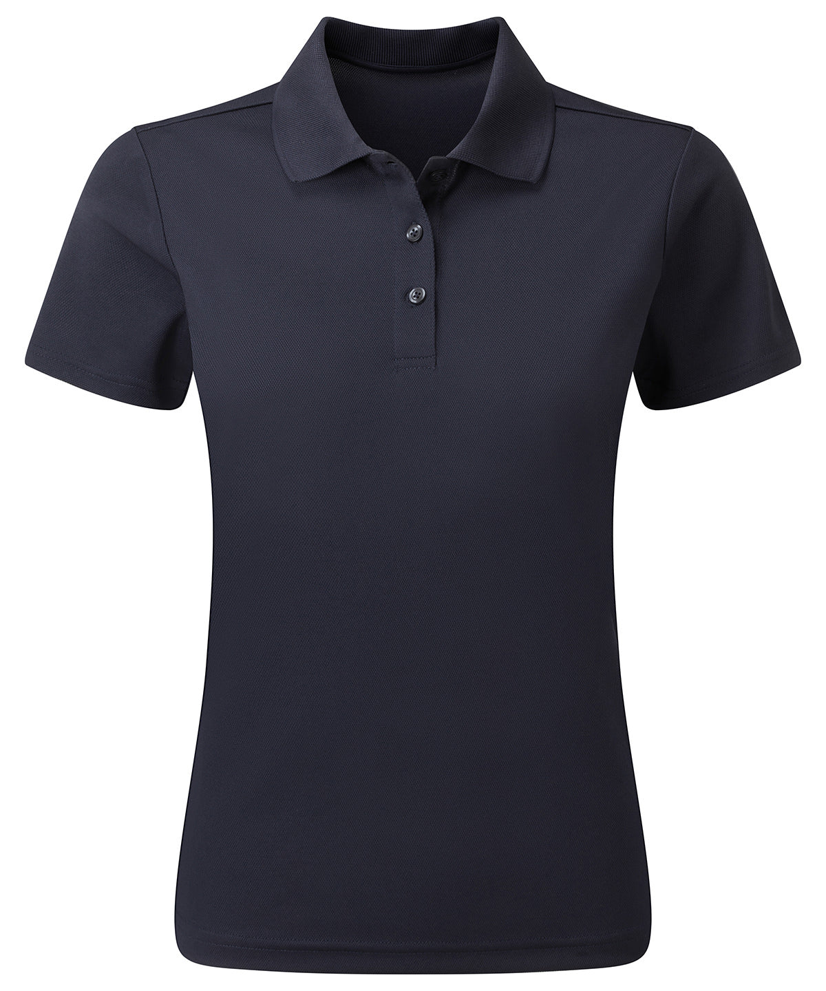 Tryck din logga på Piké från Premier - Anpassa Spun Dyed Recycled Polo - Dam i färgen Marinblå för företag, föreningar och privatpersoner